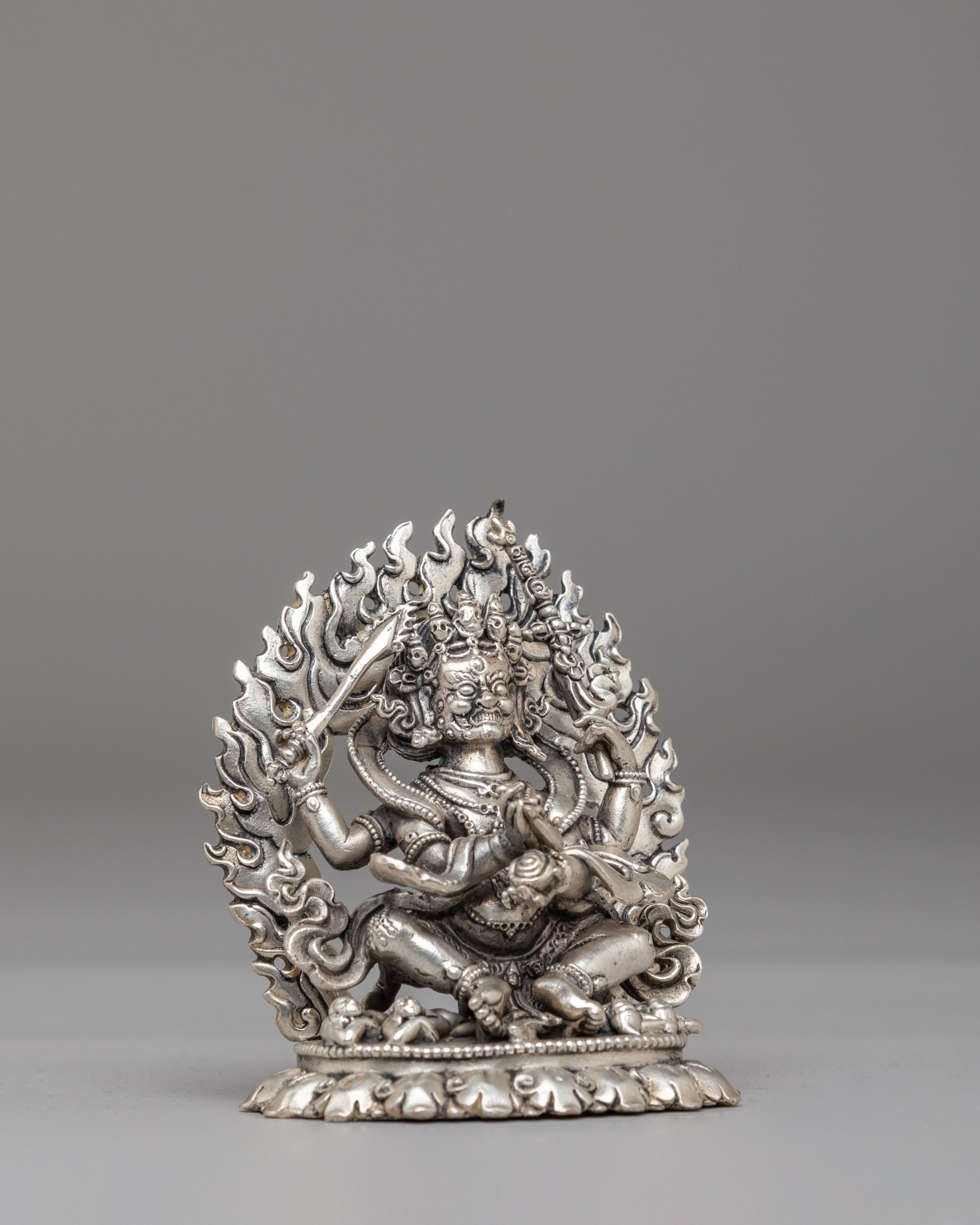 Four-Armed Mahakala Statue | The Protector Deity of Tibetan Buddhism