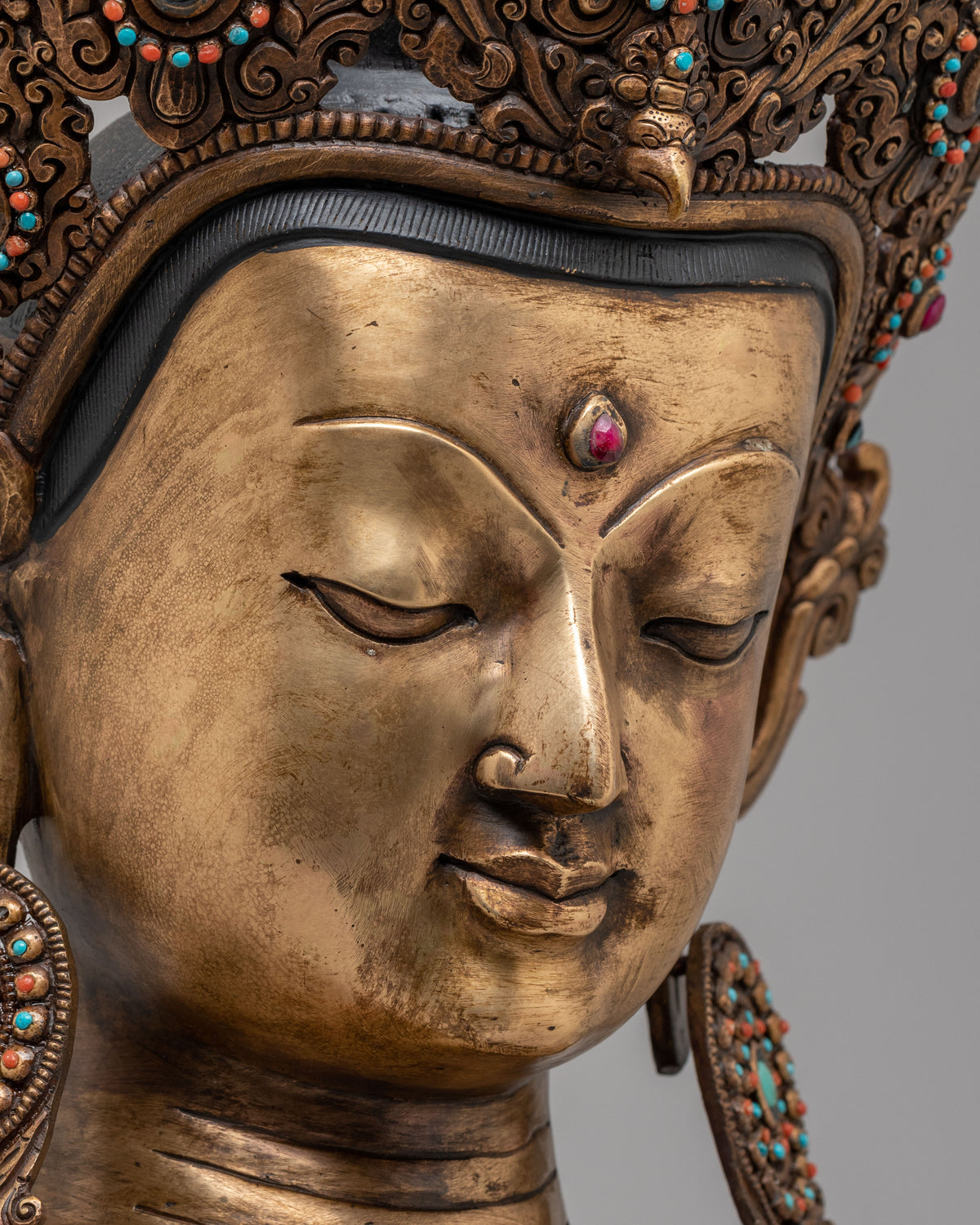 Zen Buddha Head Decor | Buddhist Meditation Sculpture