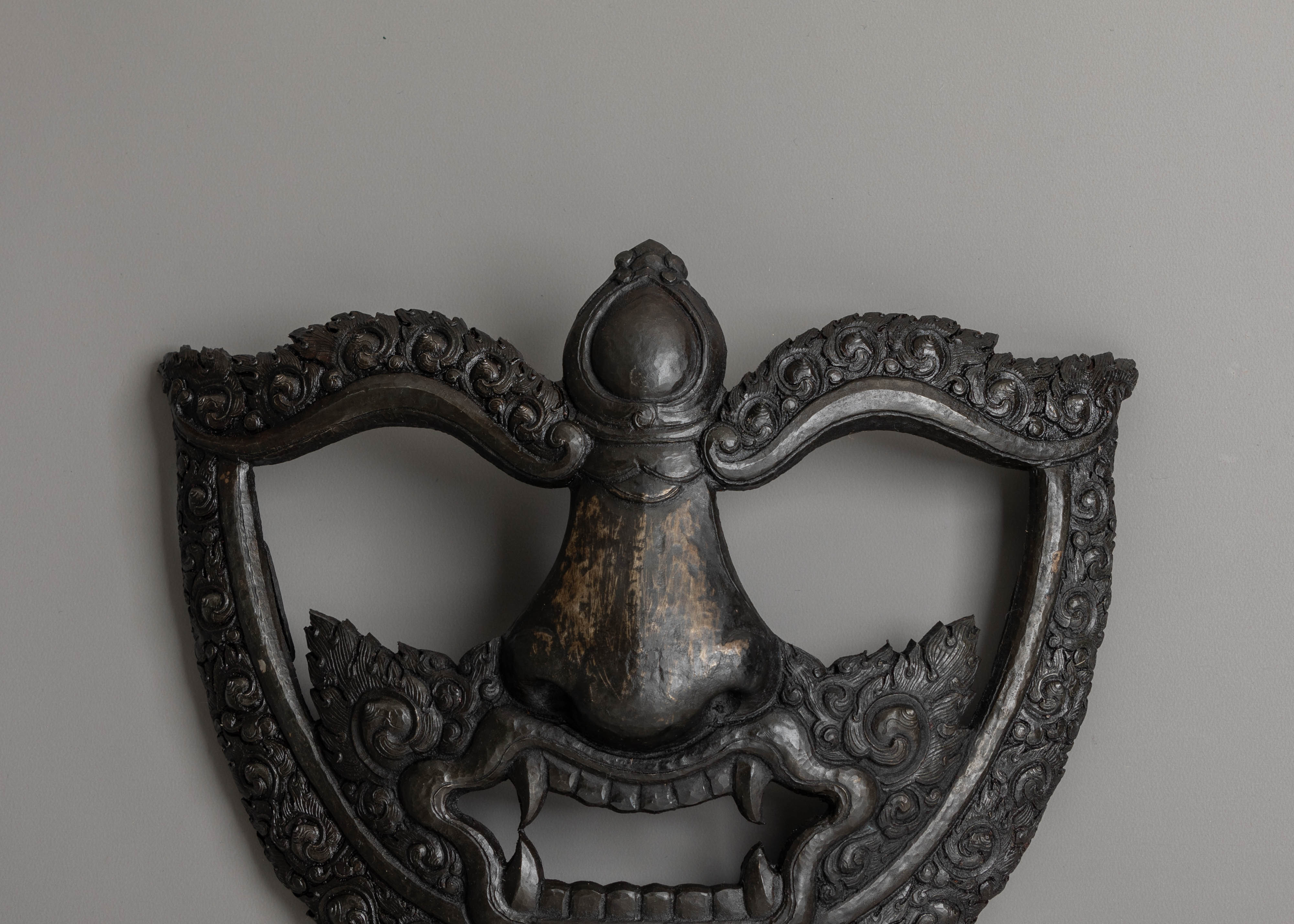 Traditional Tibetan Mask for Decor | Handcrafted Iron Tibetan Face Mask