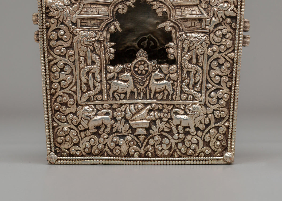 Sacred Himalayan Portable Shrine Ghau Box | Spiritual Protection Amulet