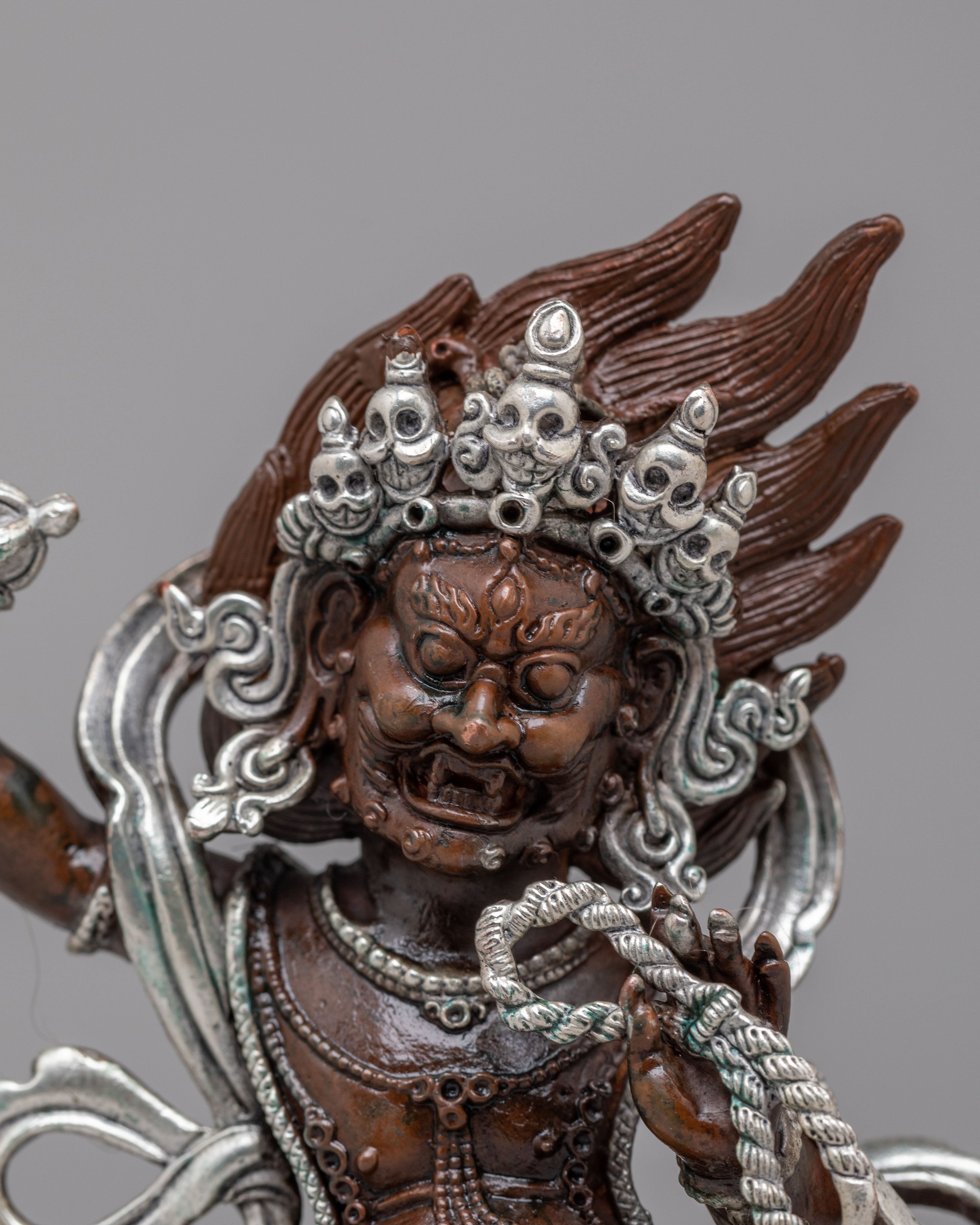Machine Made Vajrapani Deity Statue | Buddhist Protector Sculpture