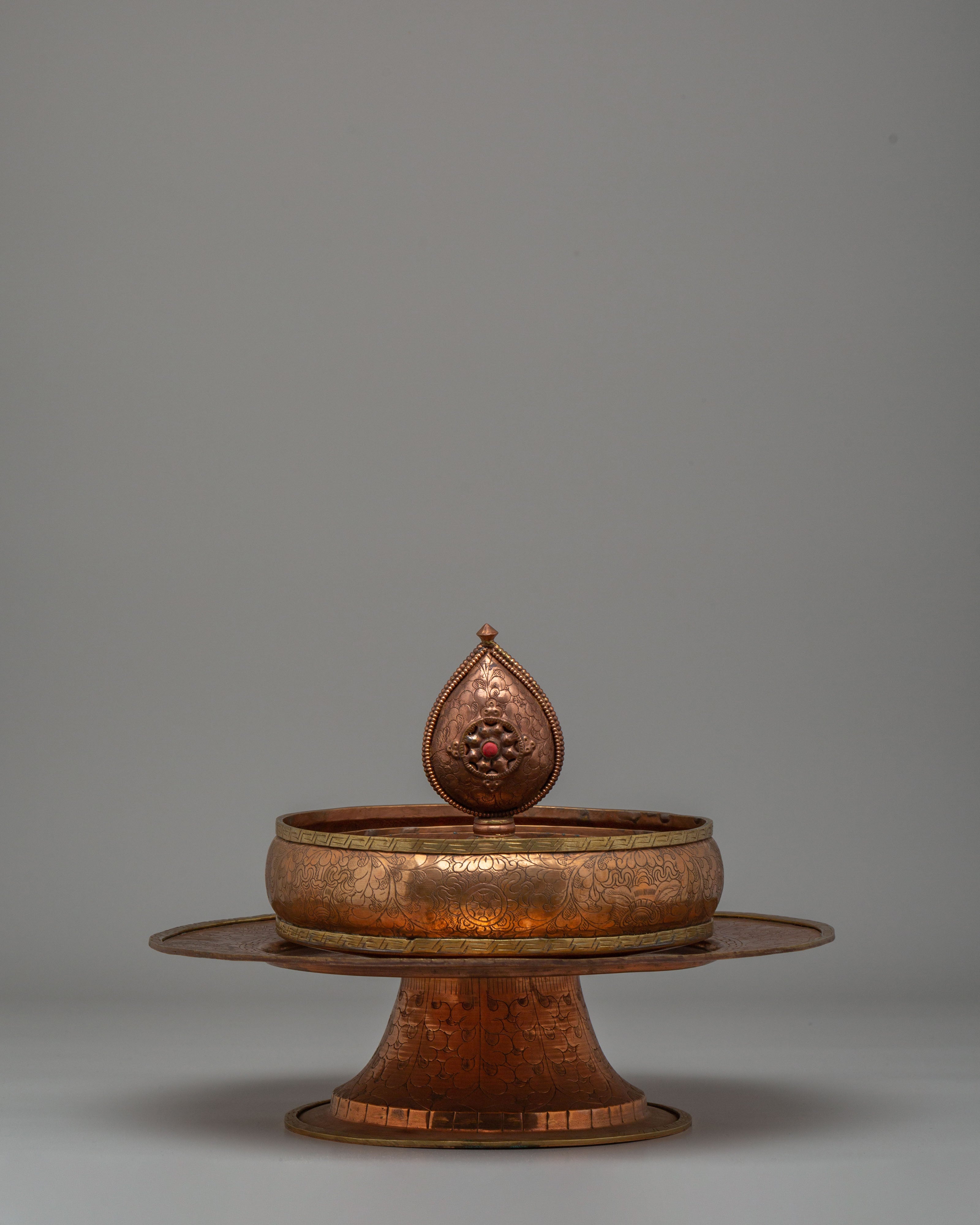 Sacred Meditation Mandala Offering Set | Handcrafted Tibetan Ritual Tool