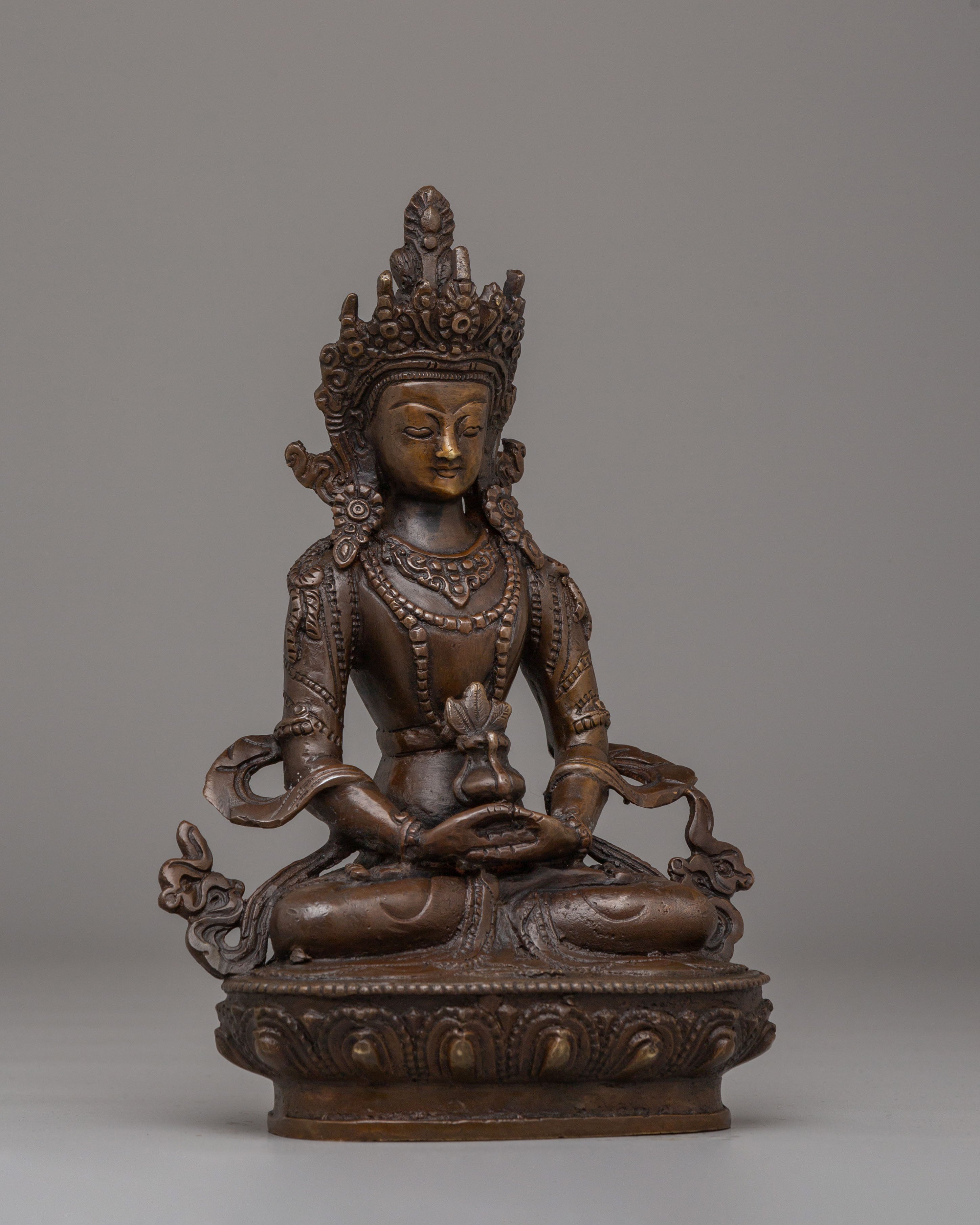 Amitayus Buddha Long Life Statue | Oxidized Copper Body Art