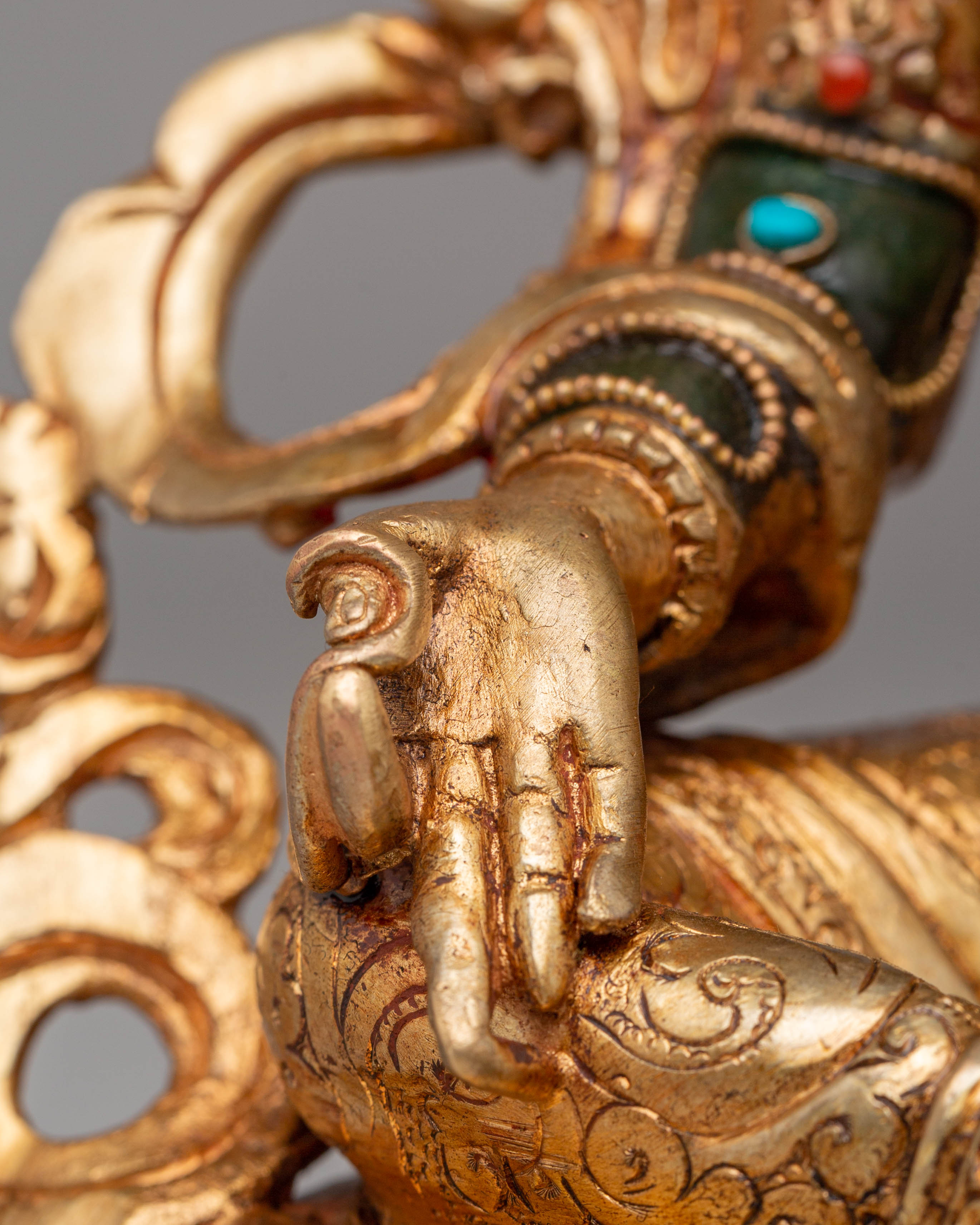Handmade Shyama Tara Statue of Compassion | Green Tara Sculpture