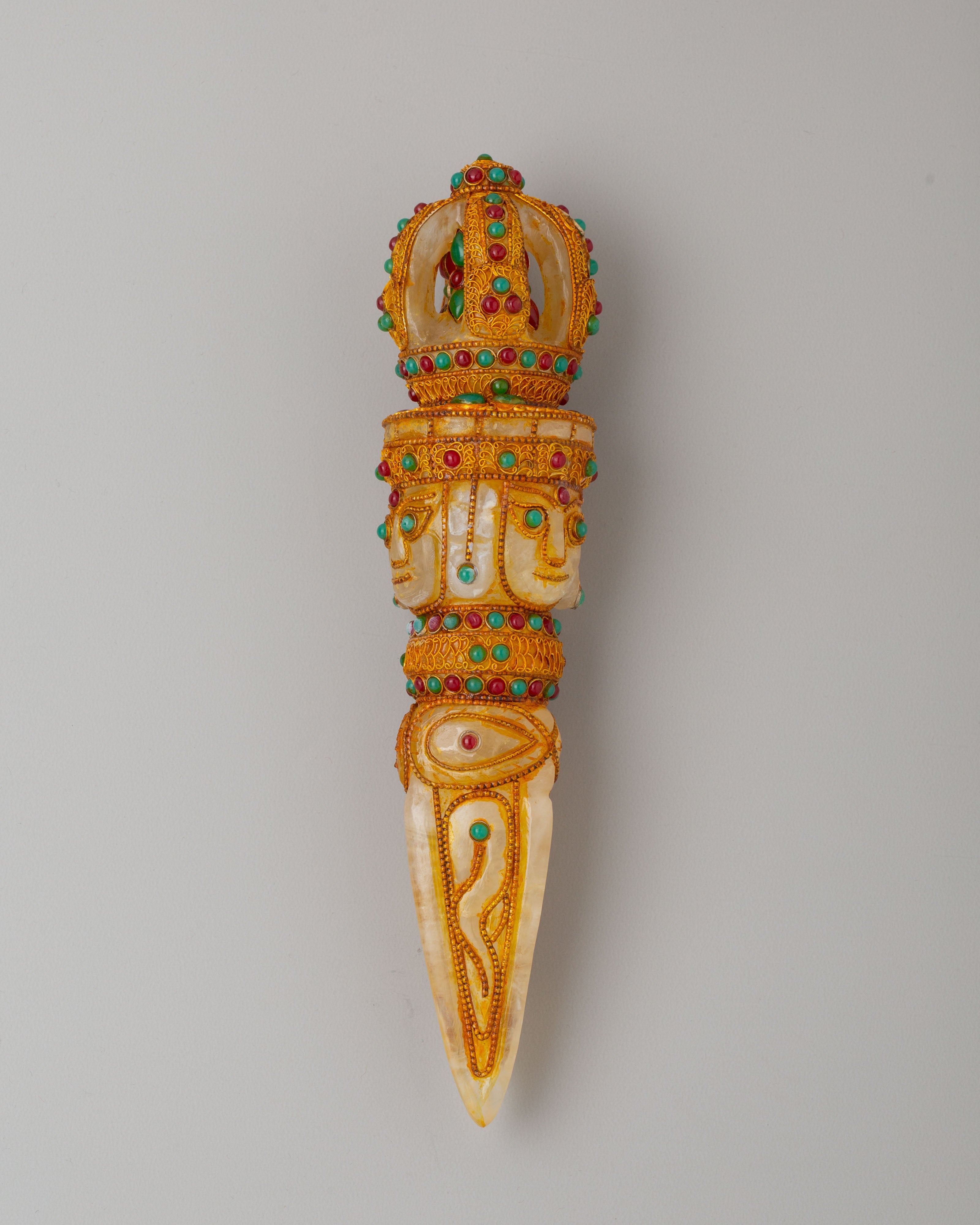 Spiritual Buddhist Ritual Dagger | Tibetan Shrine Object for Protection
