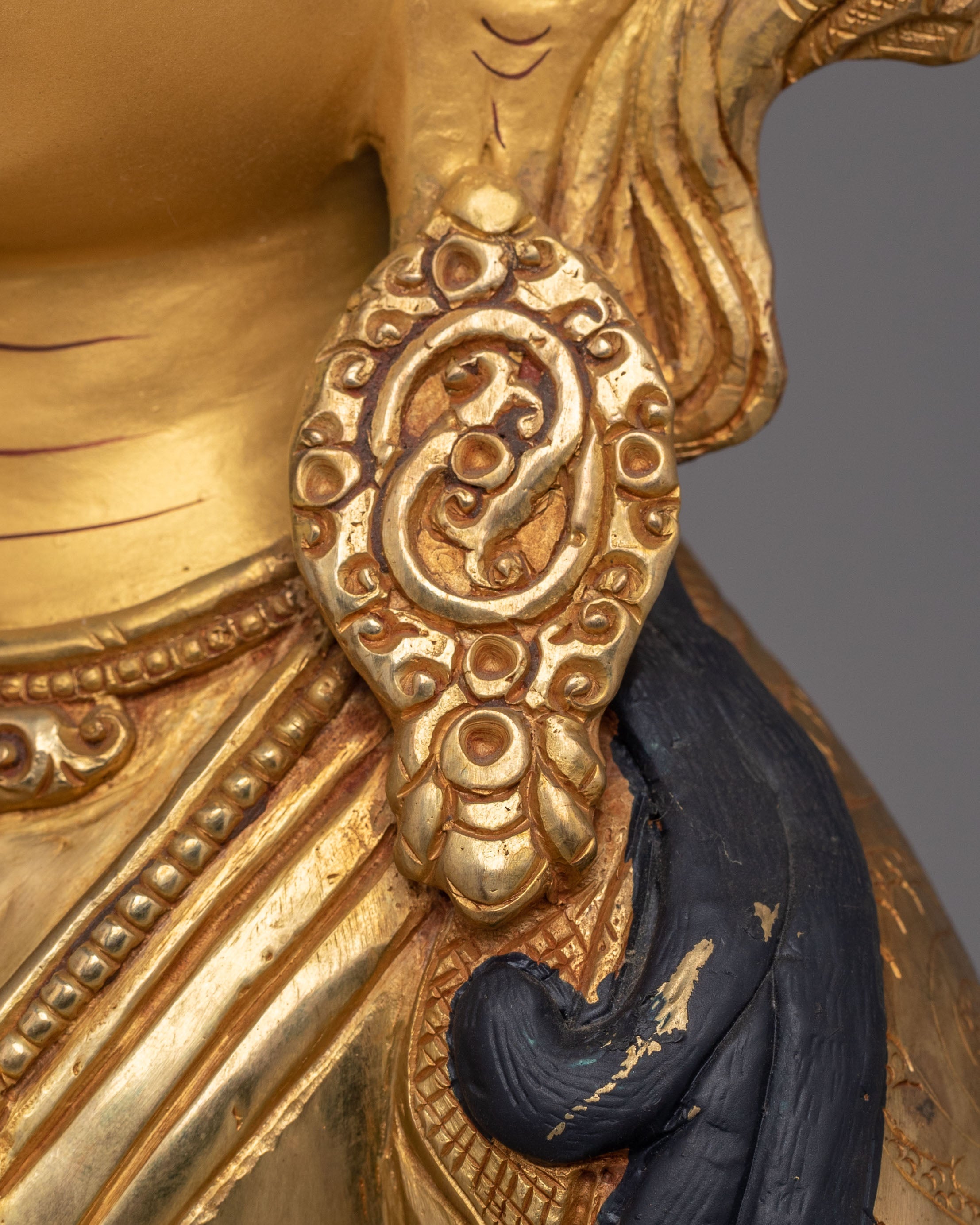 Tibetan Altar Vajrasattva Statue | 24K Gold Plated Buddhist Altar Decor