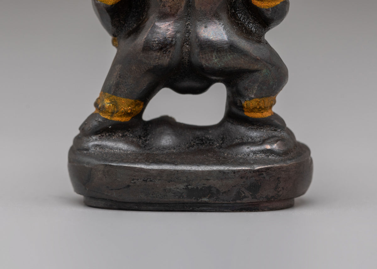 Buddhist Sacred Black Dzambhala Statue | Tibetan God of Wealth