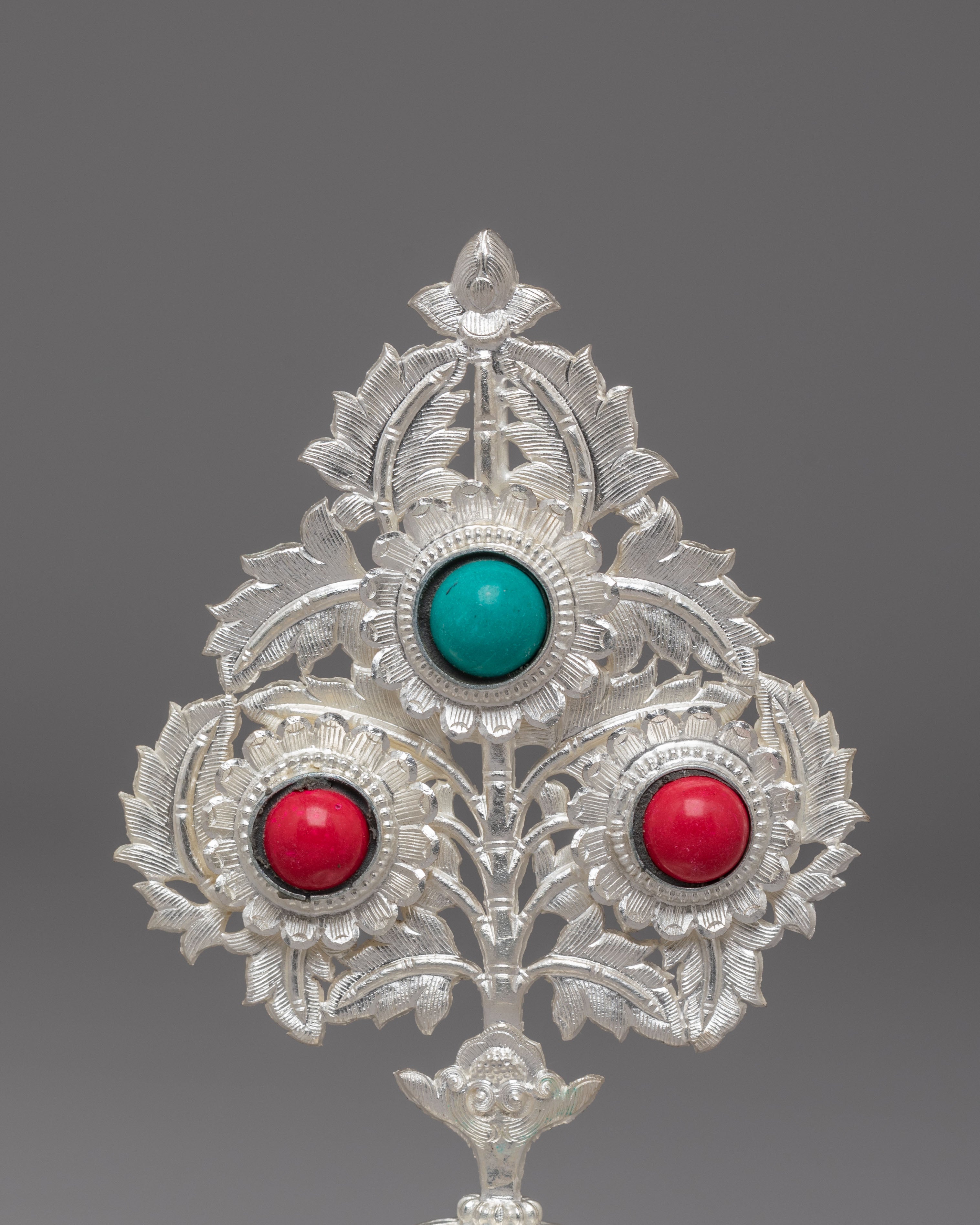 Silver Tibetan Ritual Torma Set | Traditional Buddhist Offerings