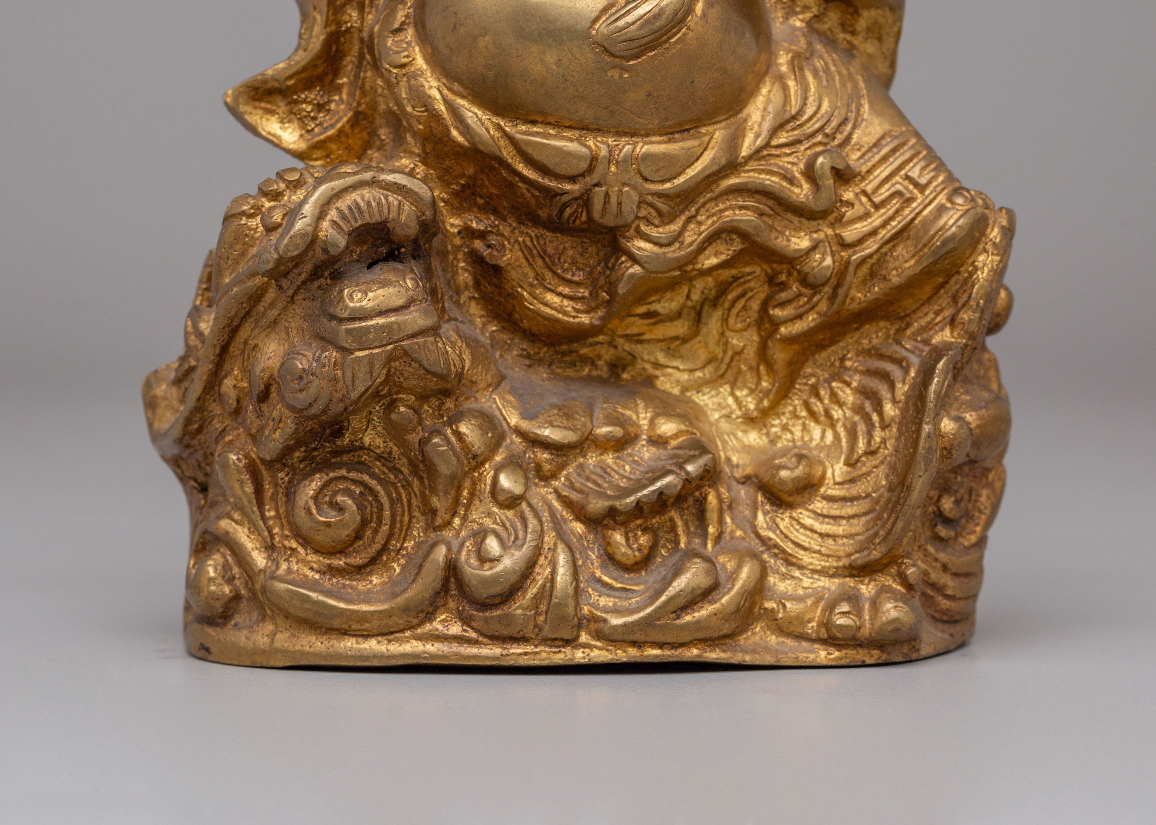 Handmade Laughing Buddha Statue | Brass Happy Buddha for Home Decor and Prosperity