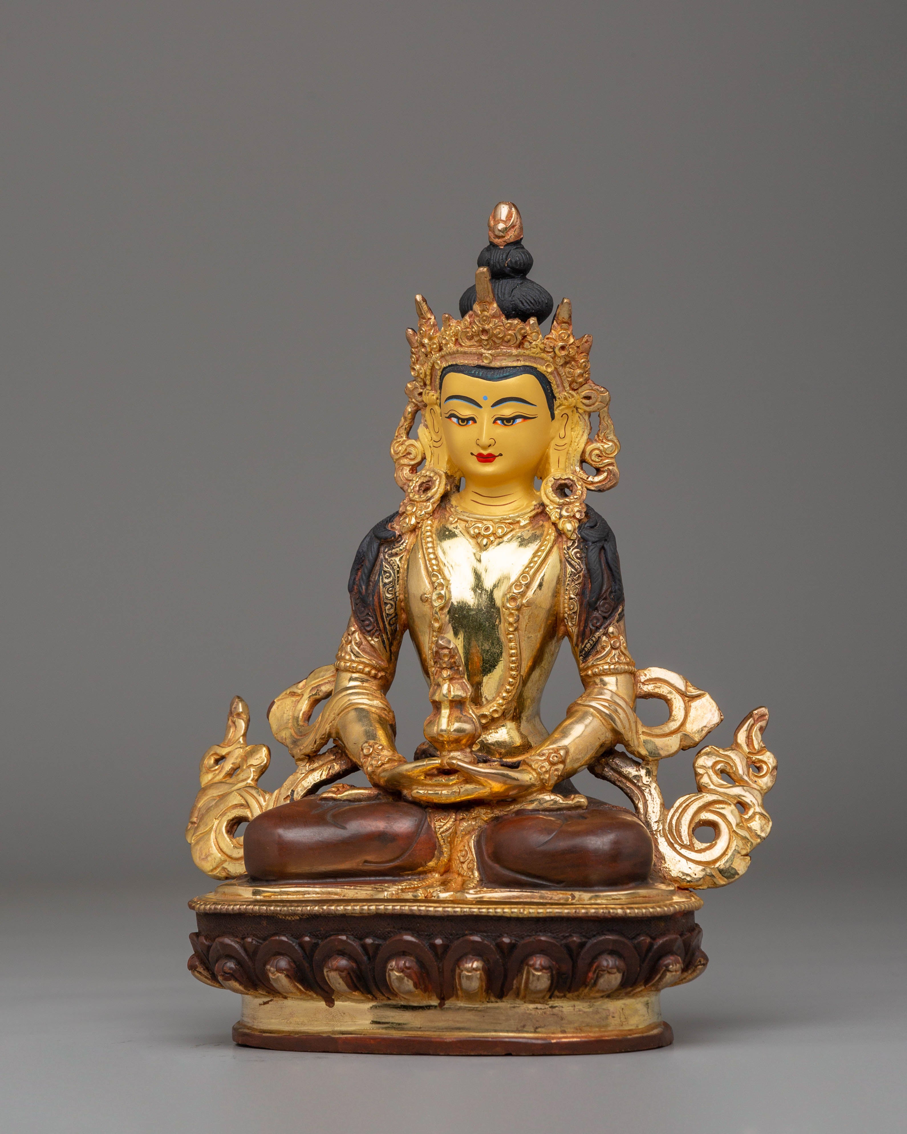 Handmade Golden Statue of Amitayus | Symbol of Longevity and Spiritual Blessings