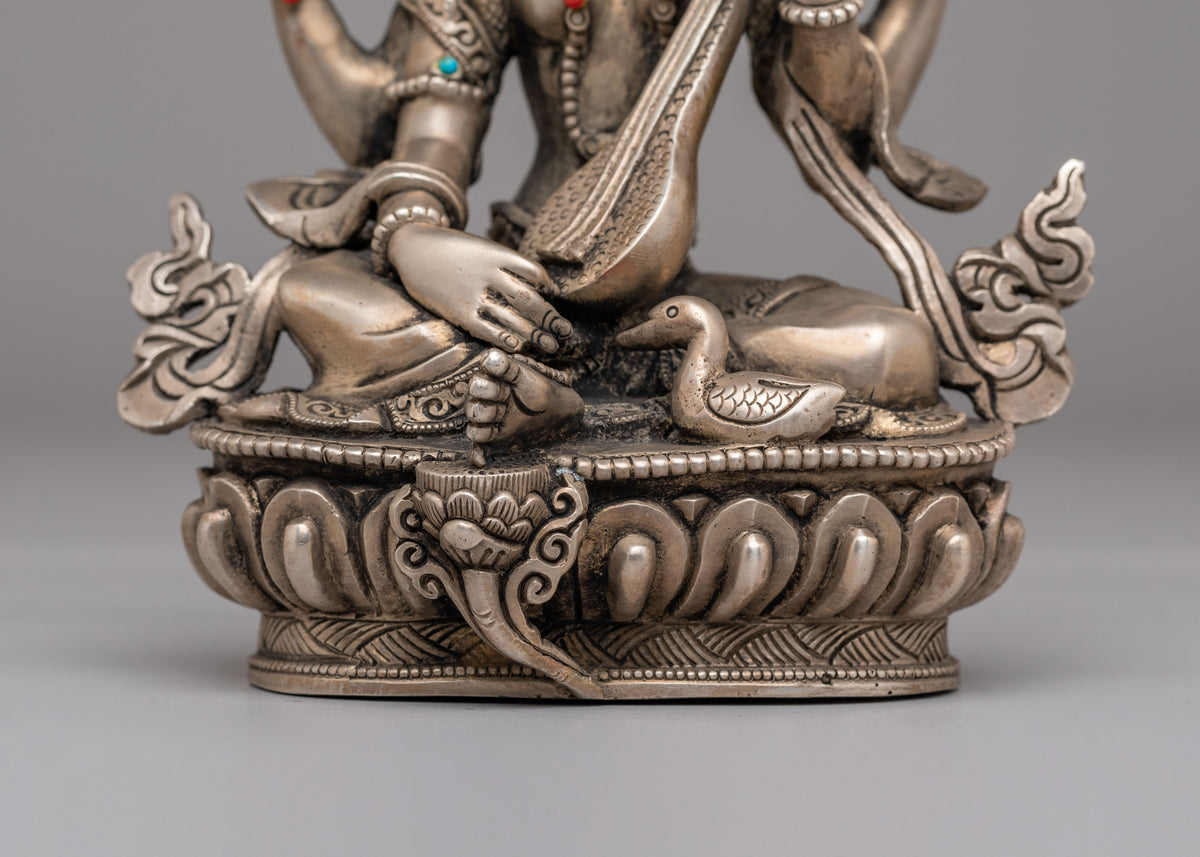 Sacred Saraswati Statue | Hindu Goddess of Knowledge