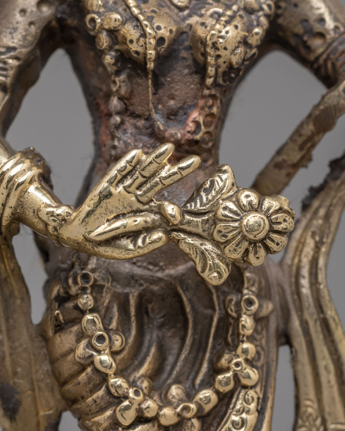 Spiritual Krishna And Radha Statue | Brass Hindu Deity Sculpture