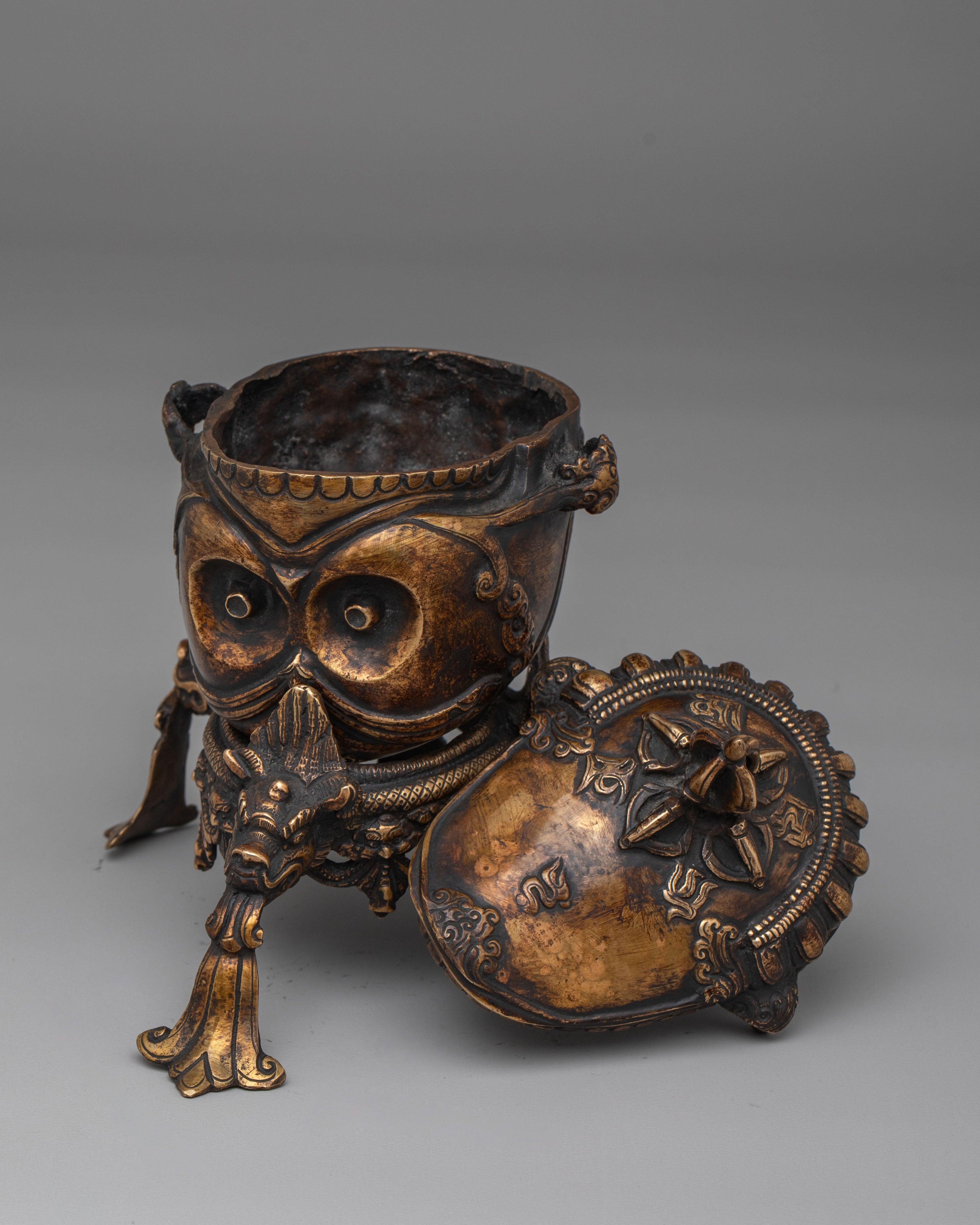 Handcrafted Kapala for Ritual | Tibetan Skull Cup (REMAKE POSSIBLE )