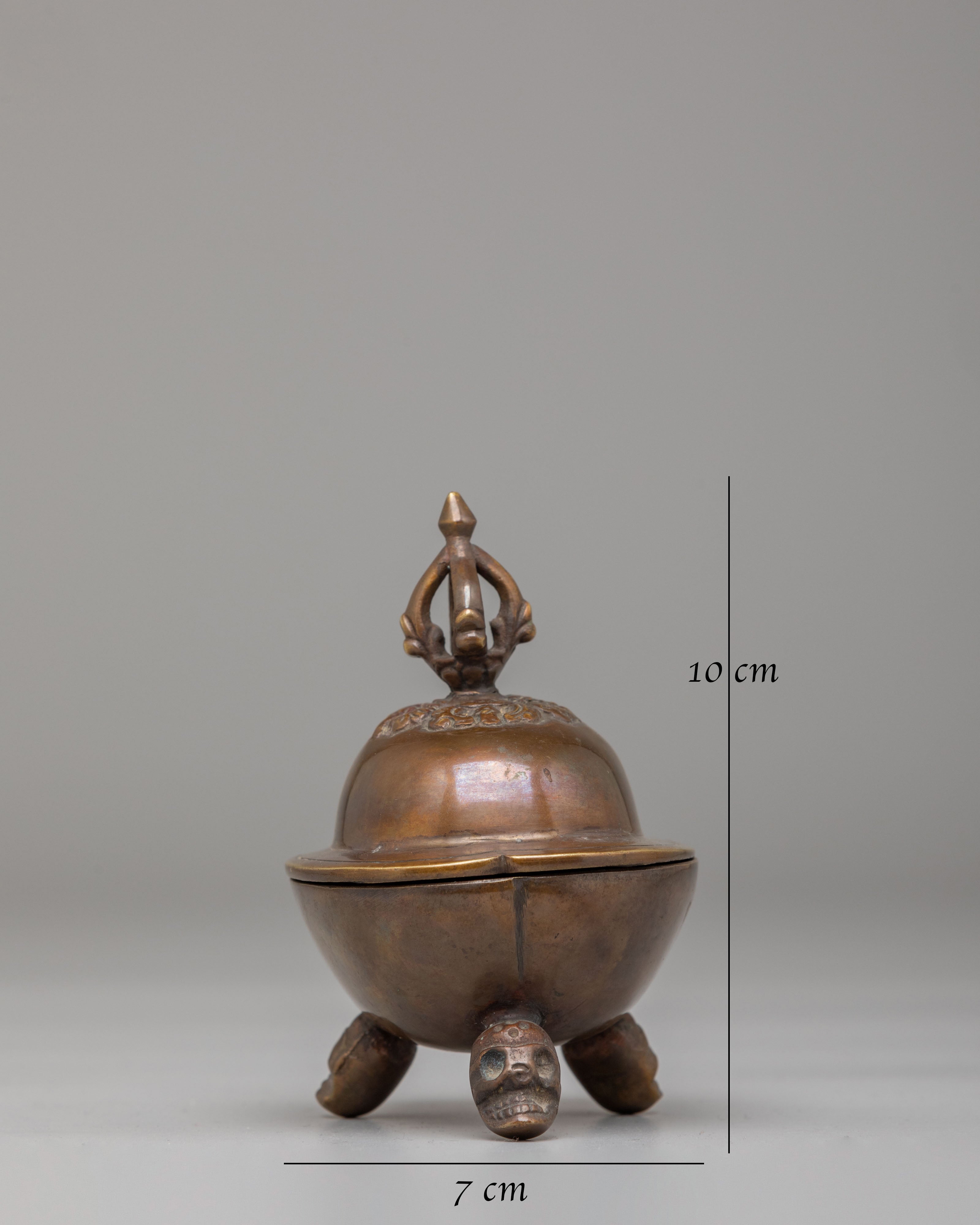 Handmade Kapala Ritual Bowl | Traditional Tibetan Offering Vessel