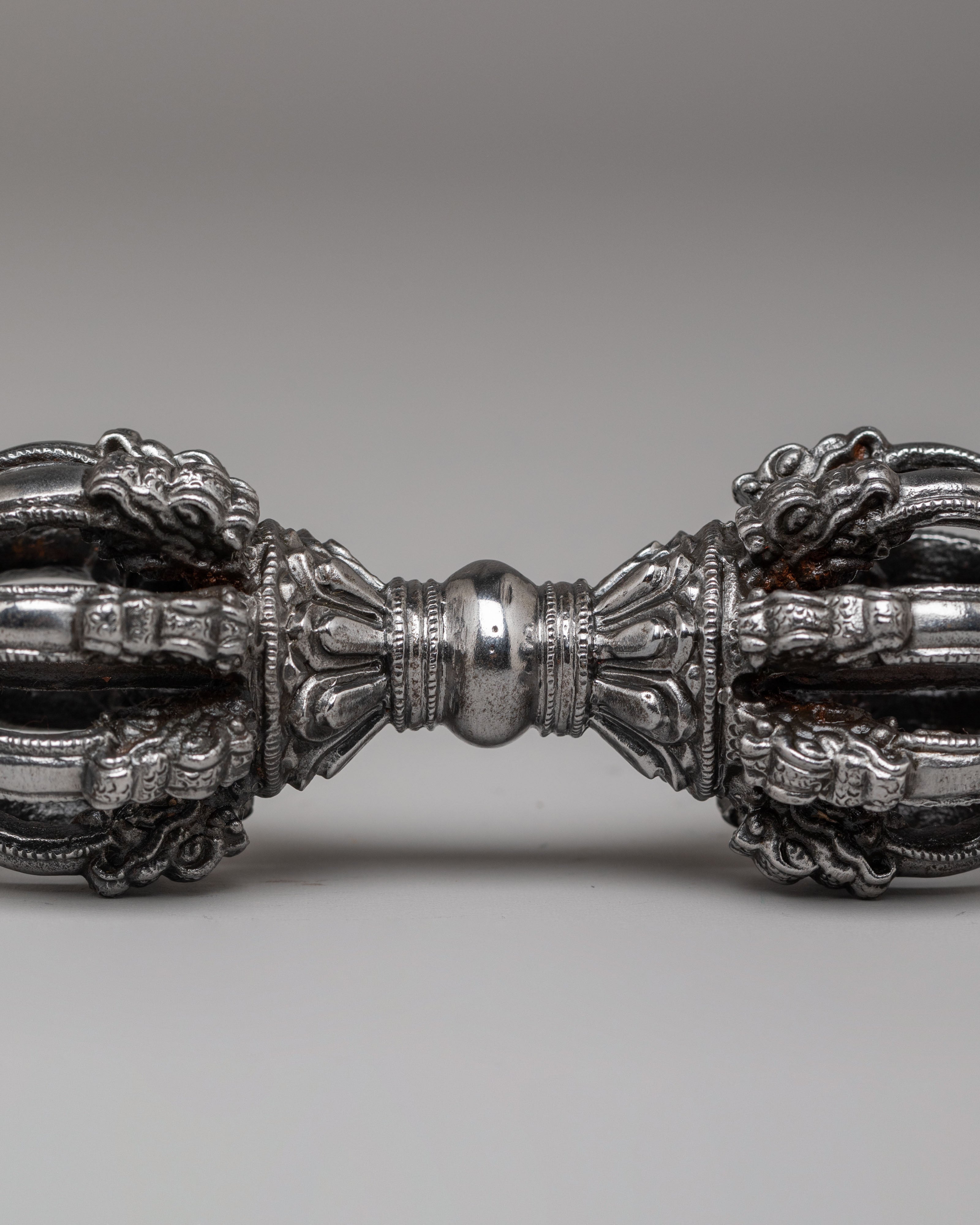 Handmade Ritual Dorje and Bell Set | Bronze and Iron Tibetan Ritual Instruments