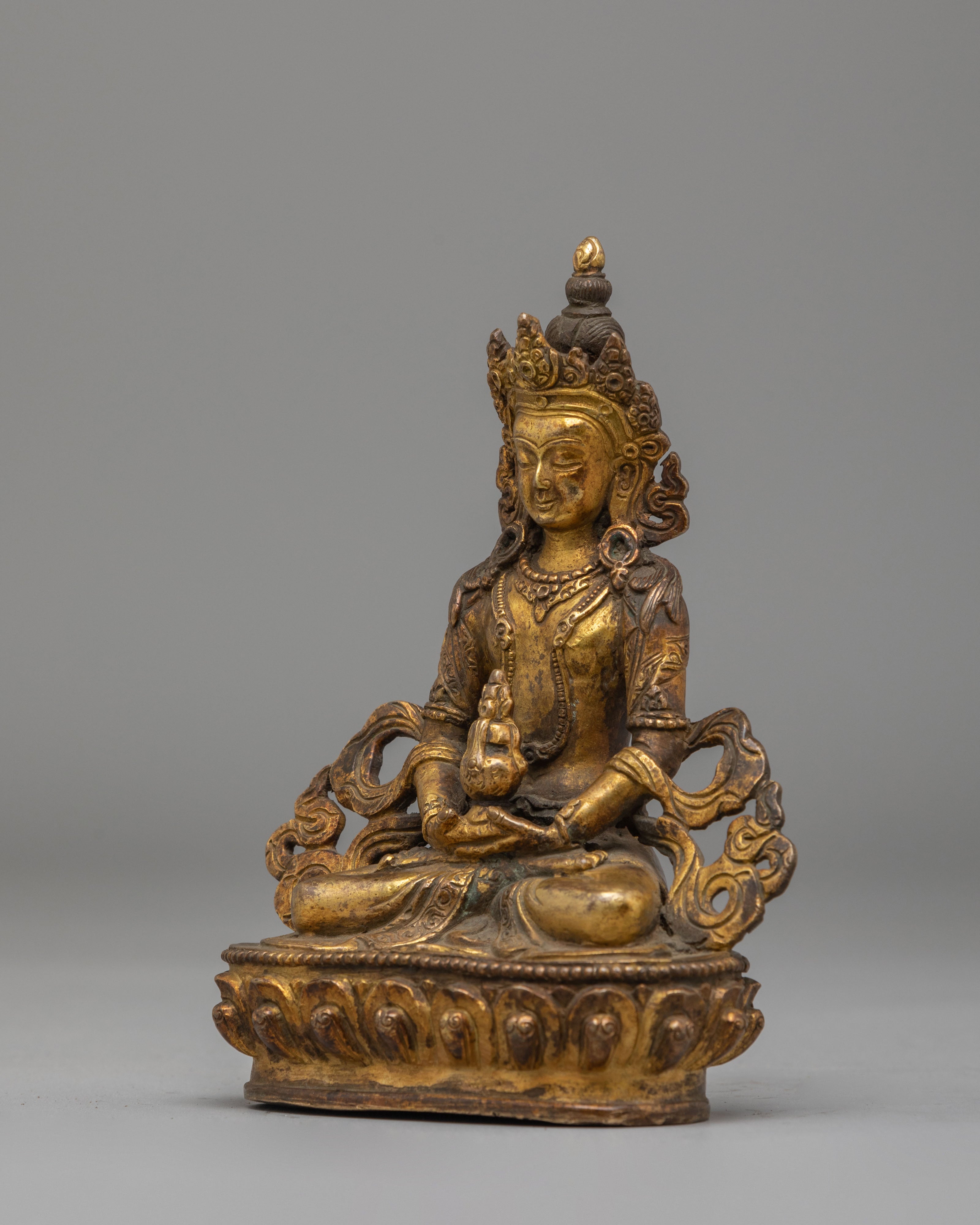 Himalayan Amitayus Buddha Sculpture | Symbol of Longevity and Wisdom