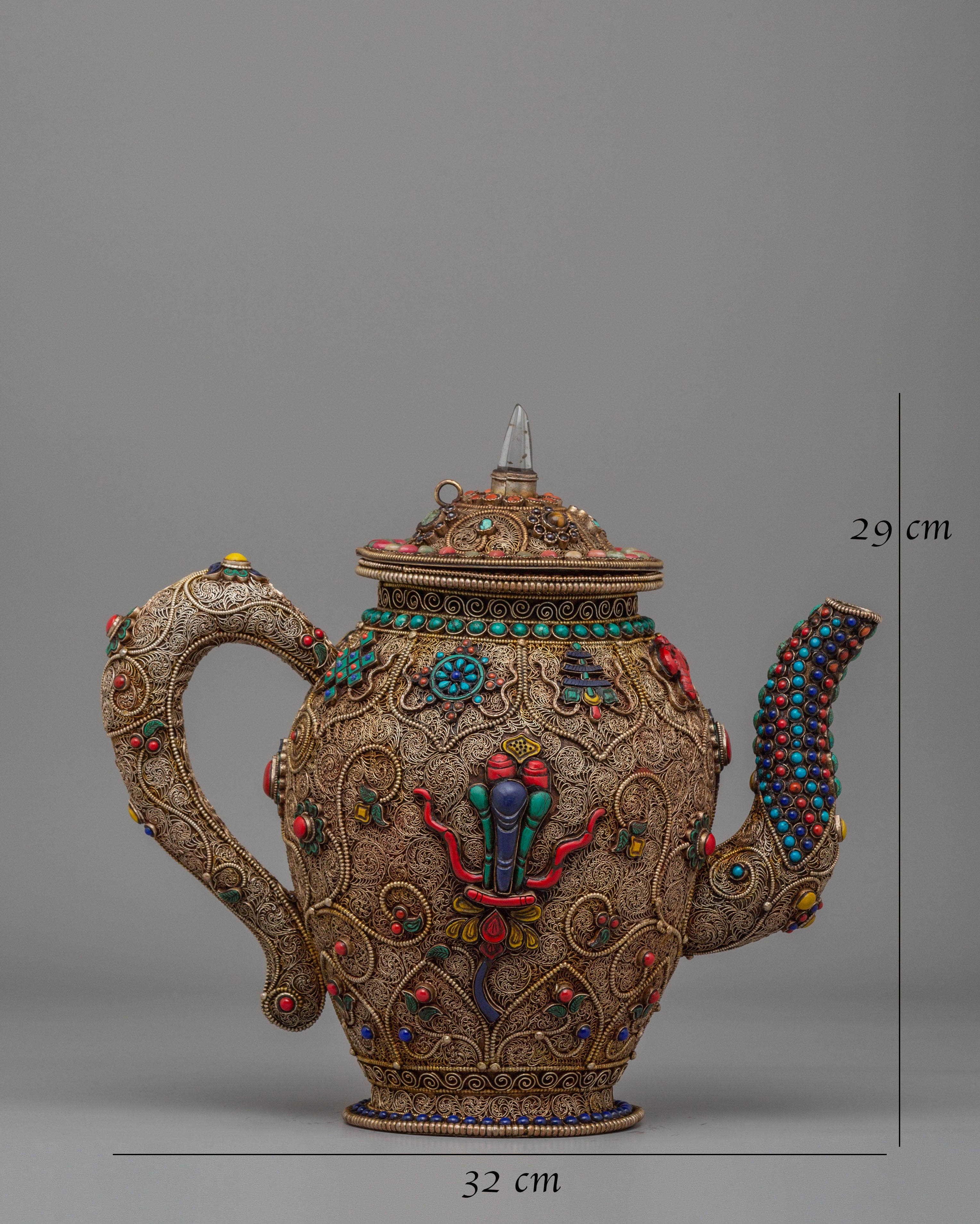 Handcrafted Himalayan Tea Pot | Religious and Spiritual Decor