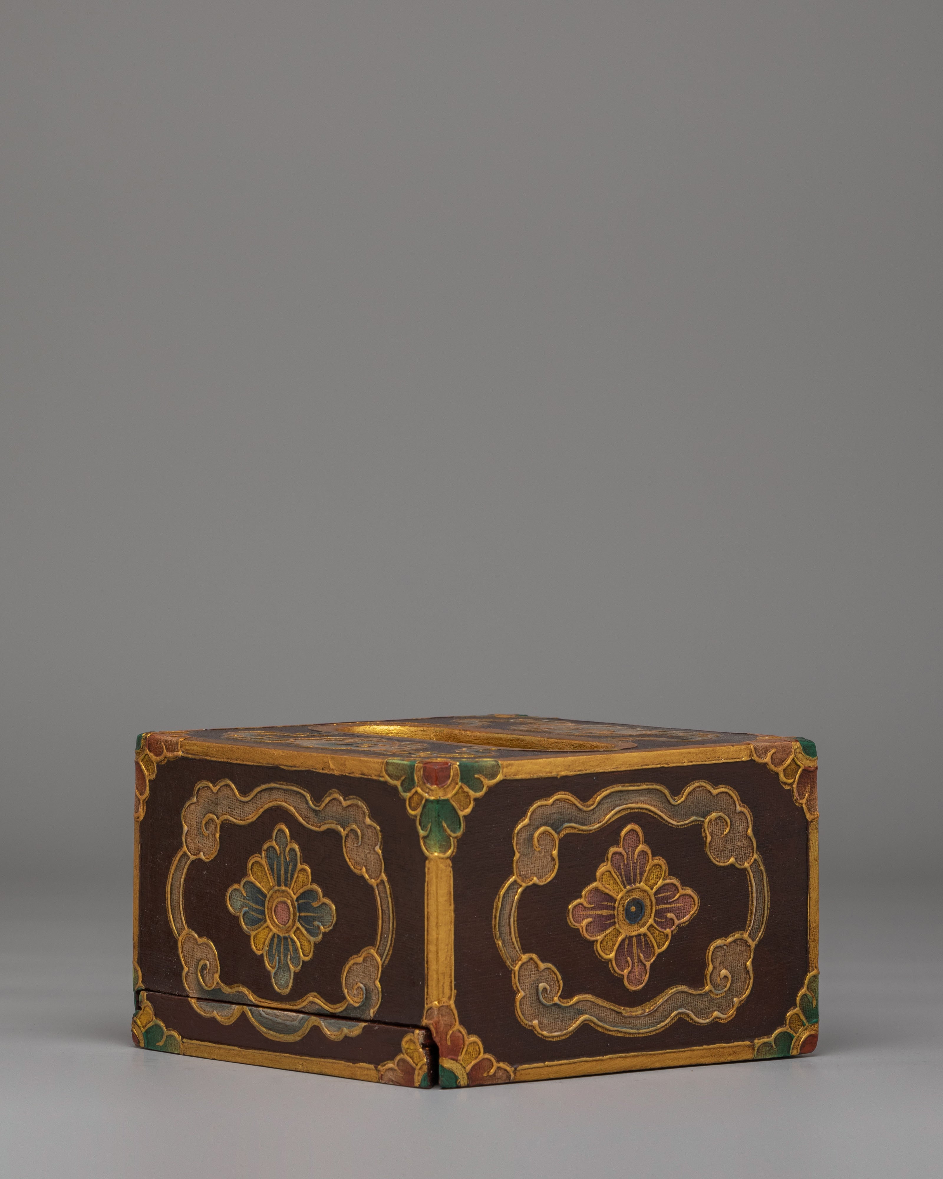 Wooden Tissue Box Holder | Hand Painted Wooden Home Decor