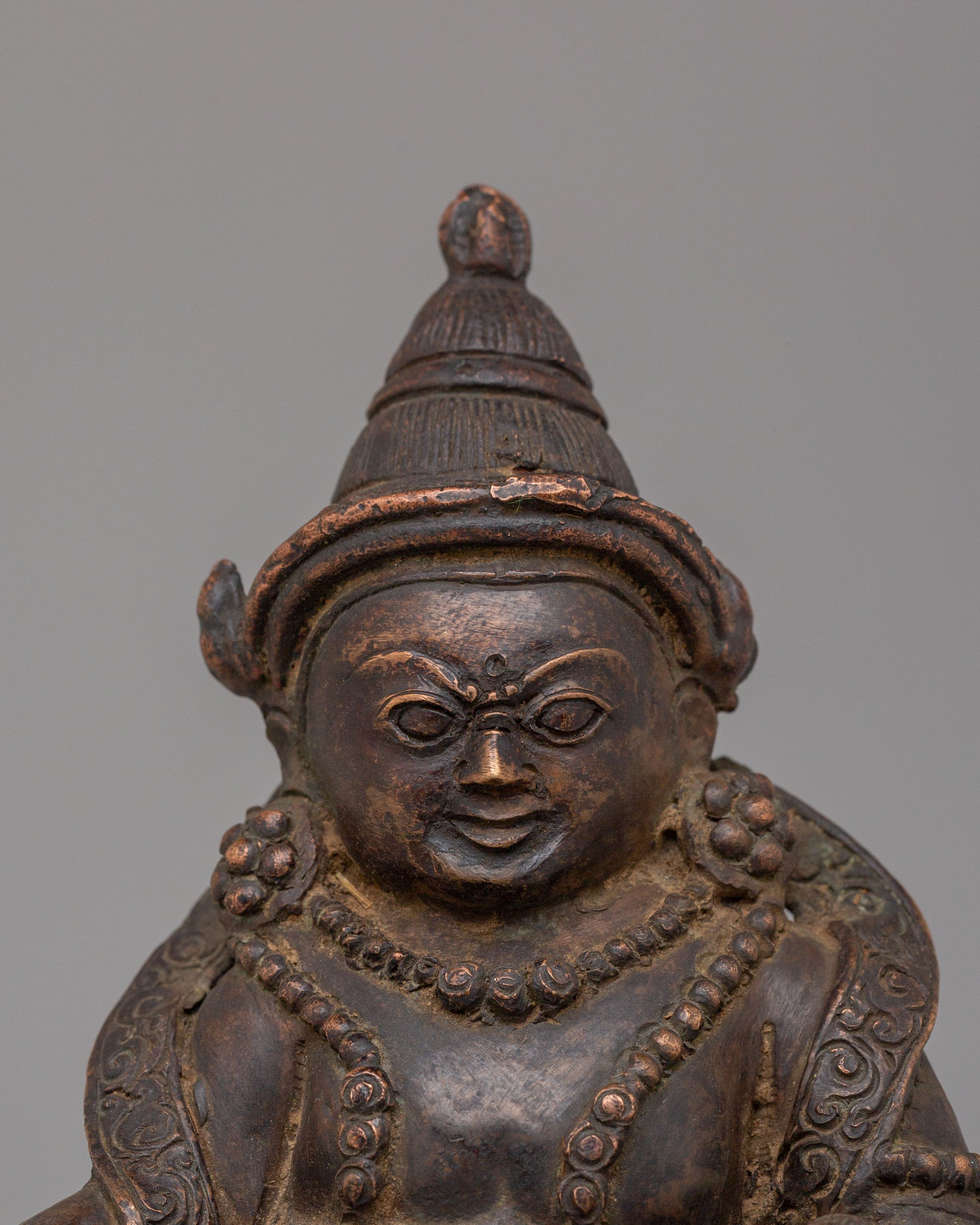 Dzambhala Sacred Wealth Protector Sculpture | Buddhist Decor for Abundance
