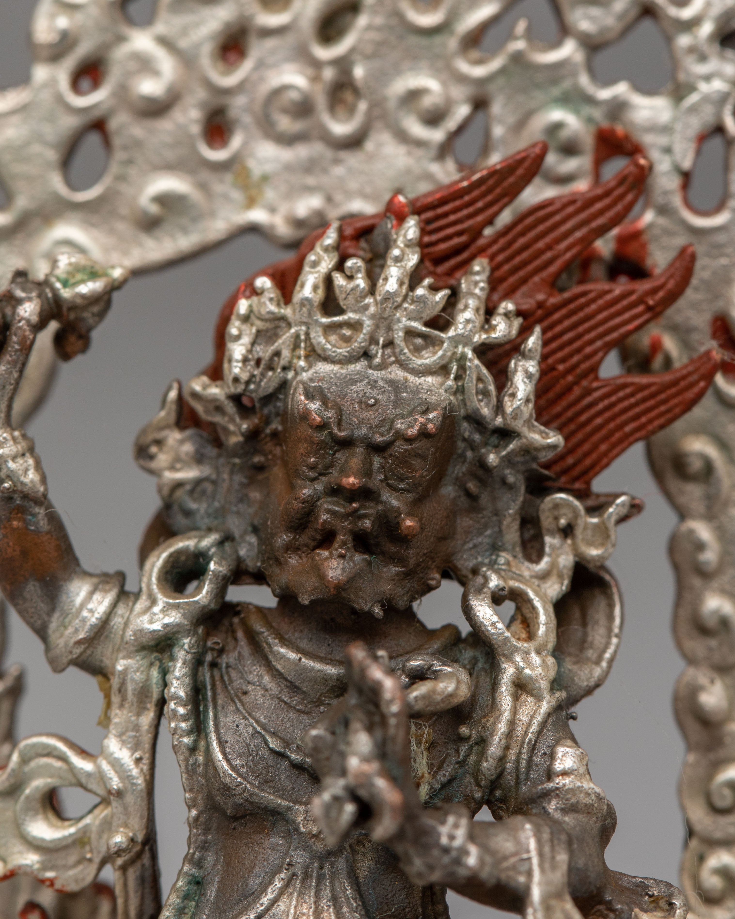 Ceremonial Vajrapani Shrine Statue | Sacred Protector Deity