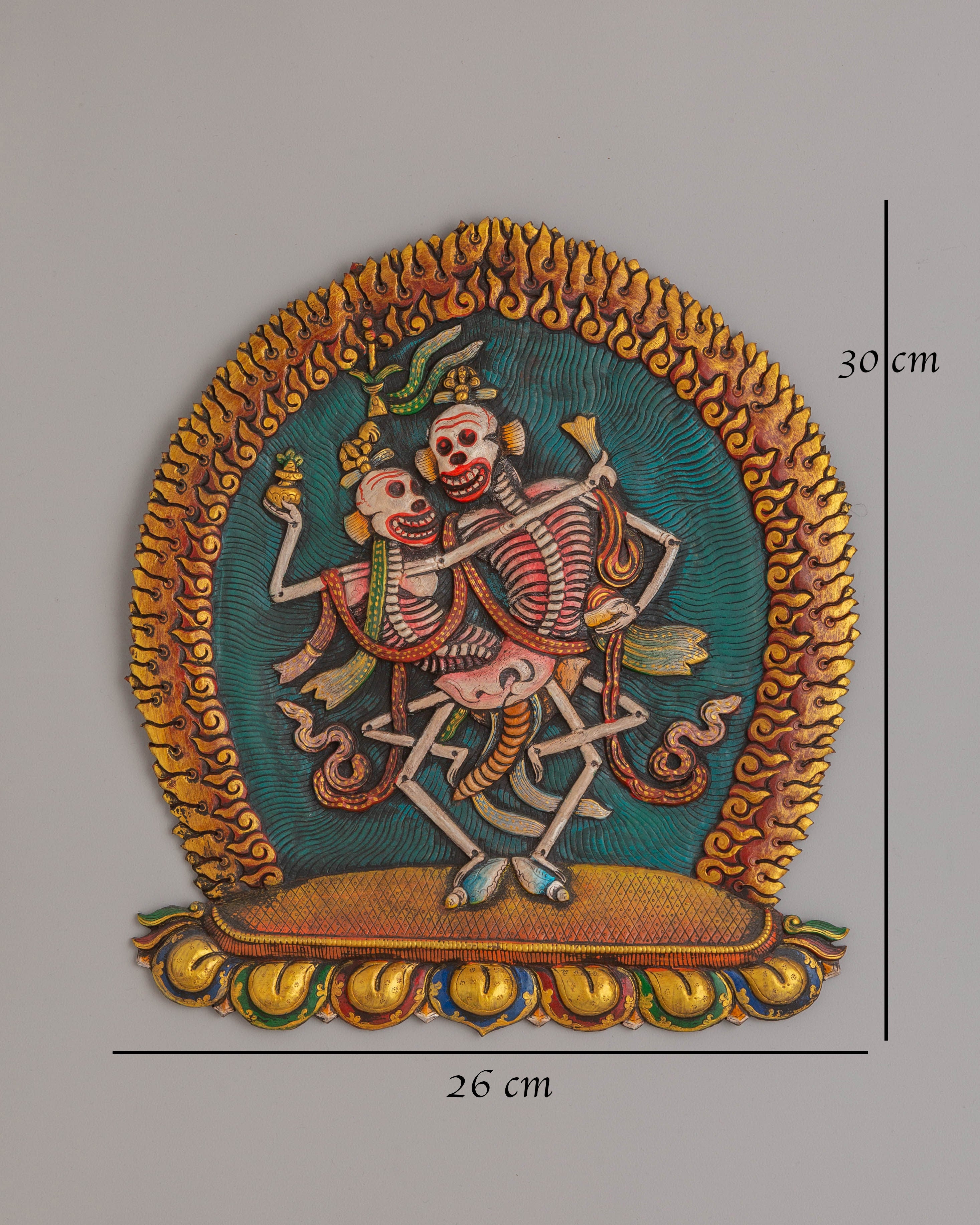 Handcrafted Chitipati Wall Hanging | Tibetan Protector Deity Artwork