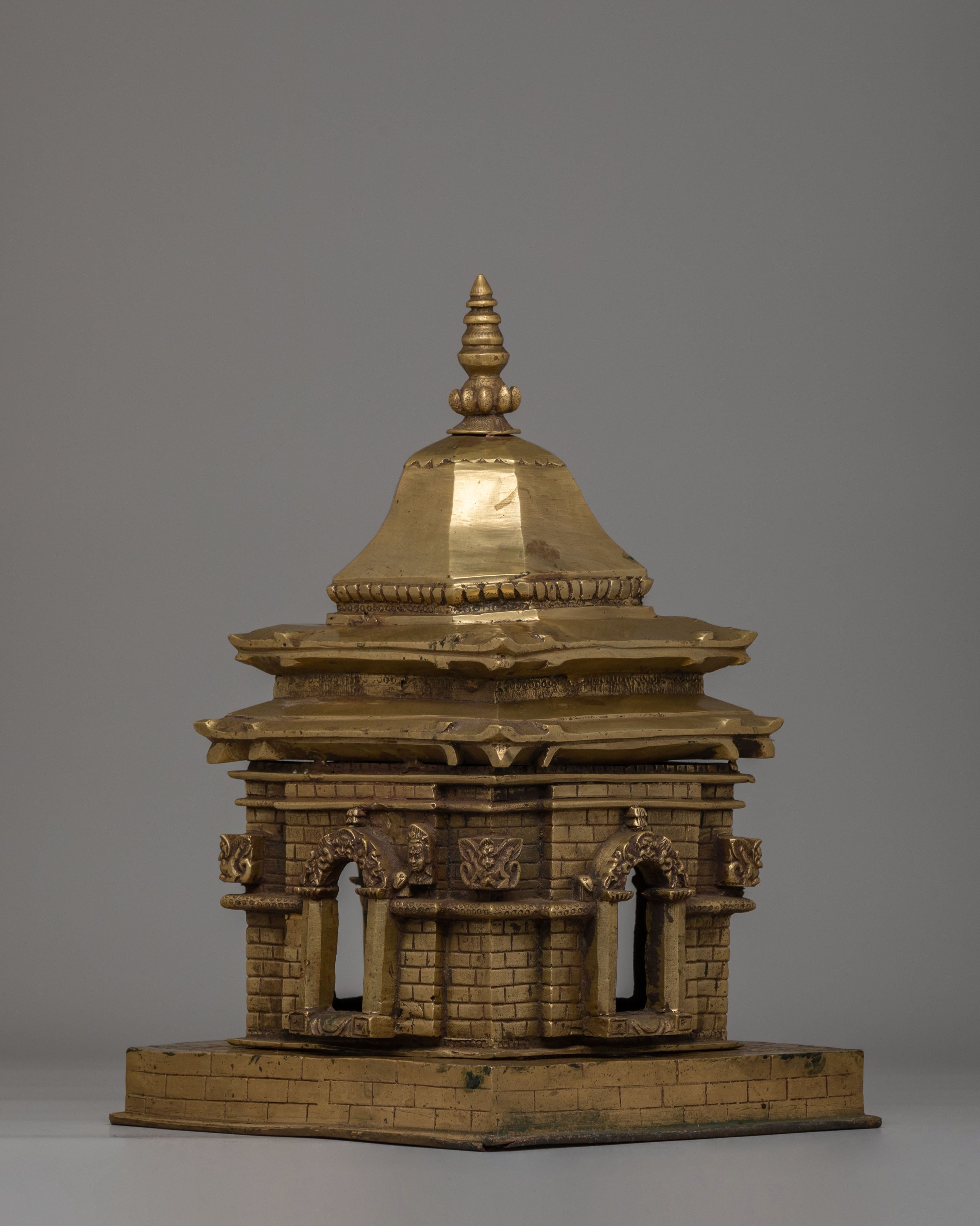 Traditional Pashupatinath Temple Sculpture | Handcrafted Brass Statue