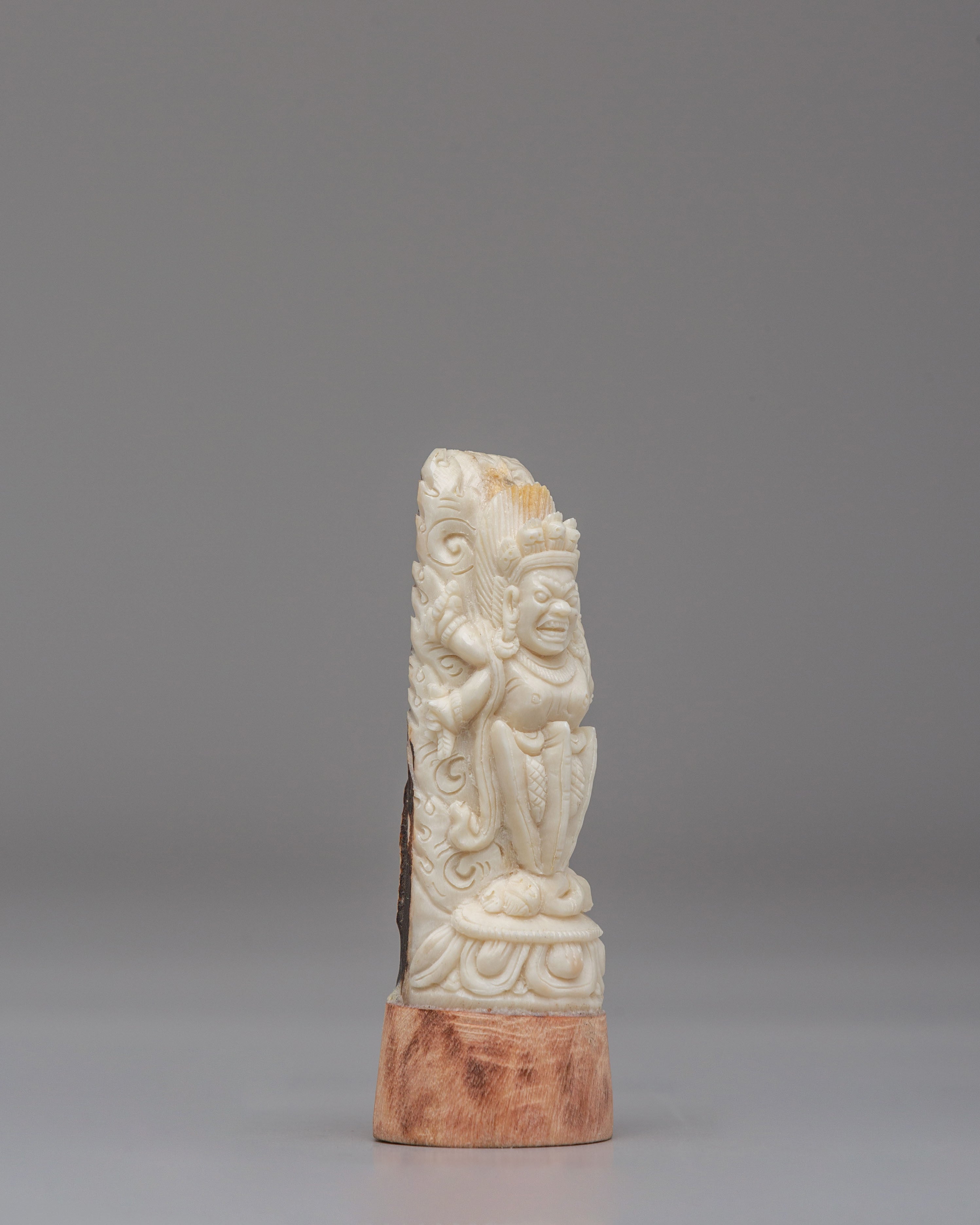 Tibetan Bone Phurba Dagger | Sacred Ritual Sculpture | Meditation Altar Tool