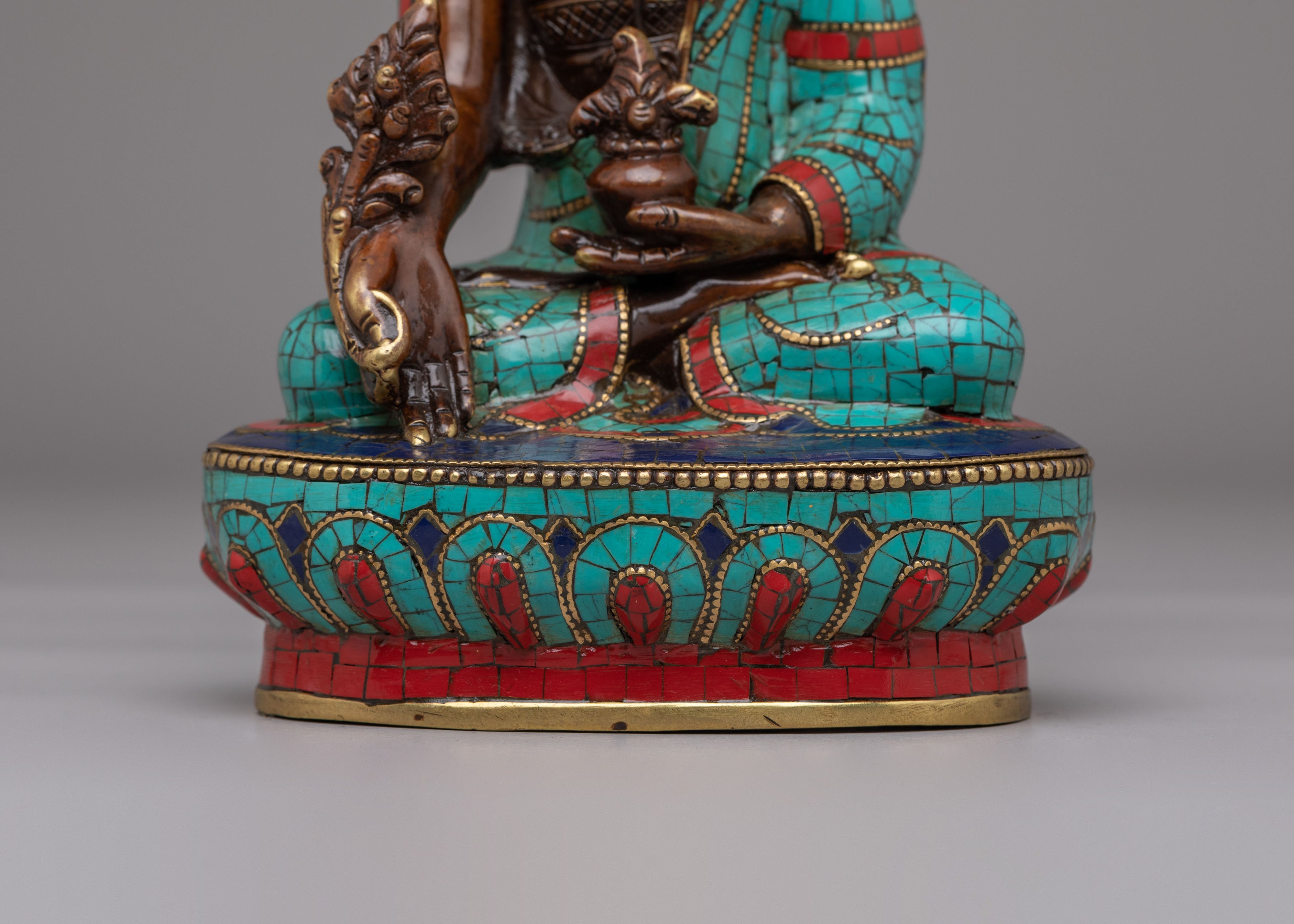 Tibetan Medicine Buddha Deity Statue | Spiritual Healing Decor