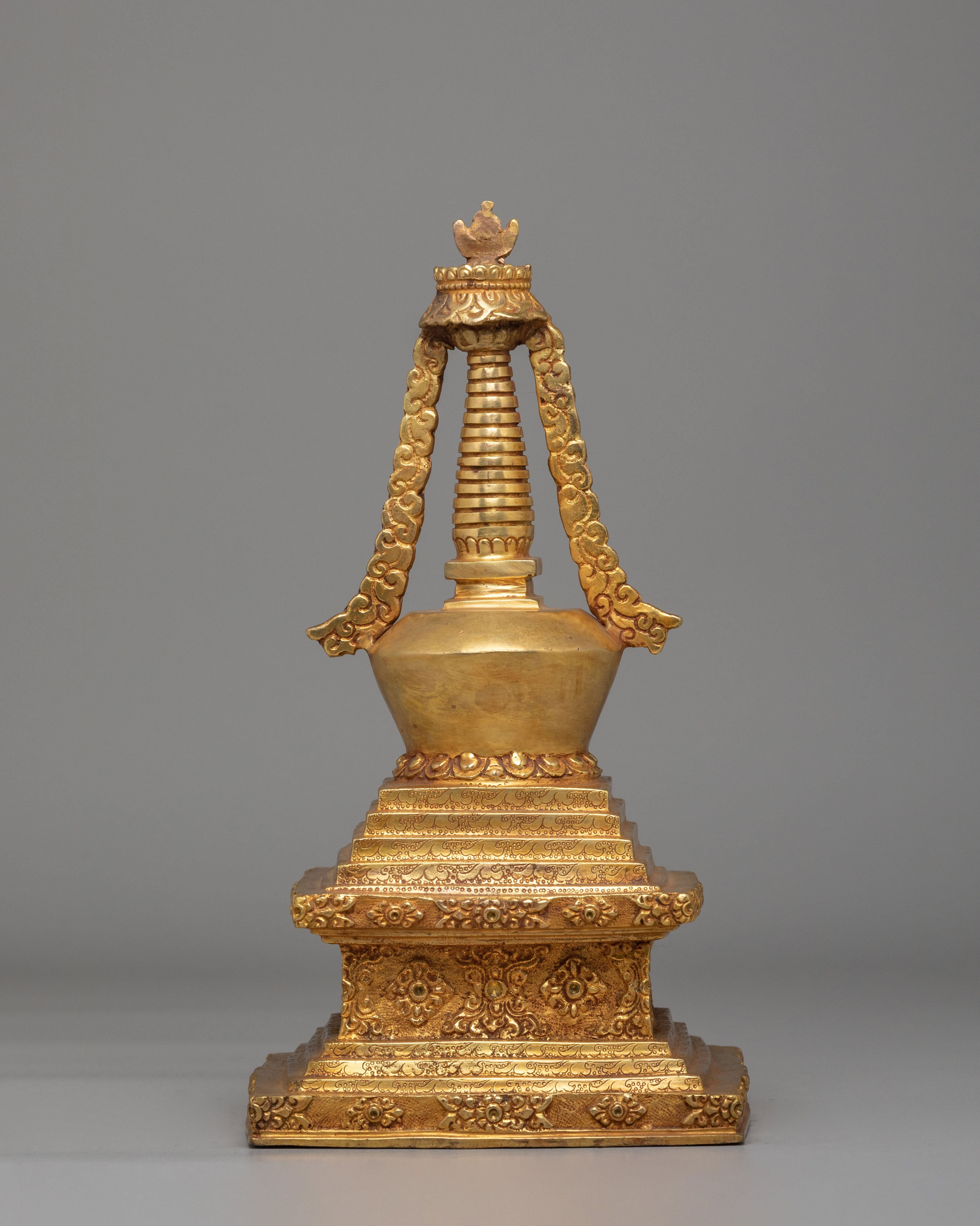 Handmade Altar Enlightenment Stupa | Sacred Buddhist Decor