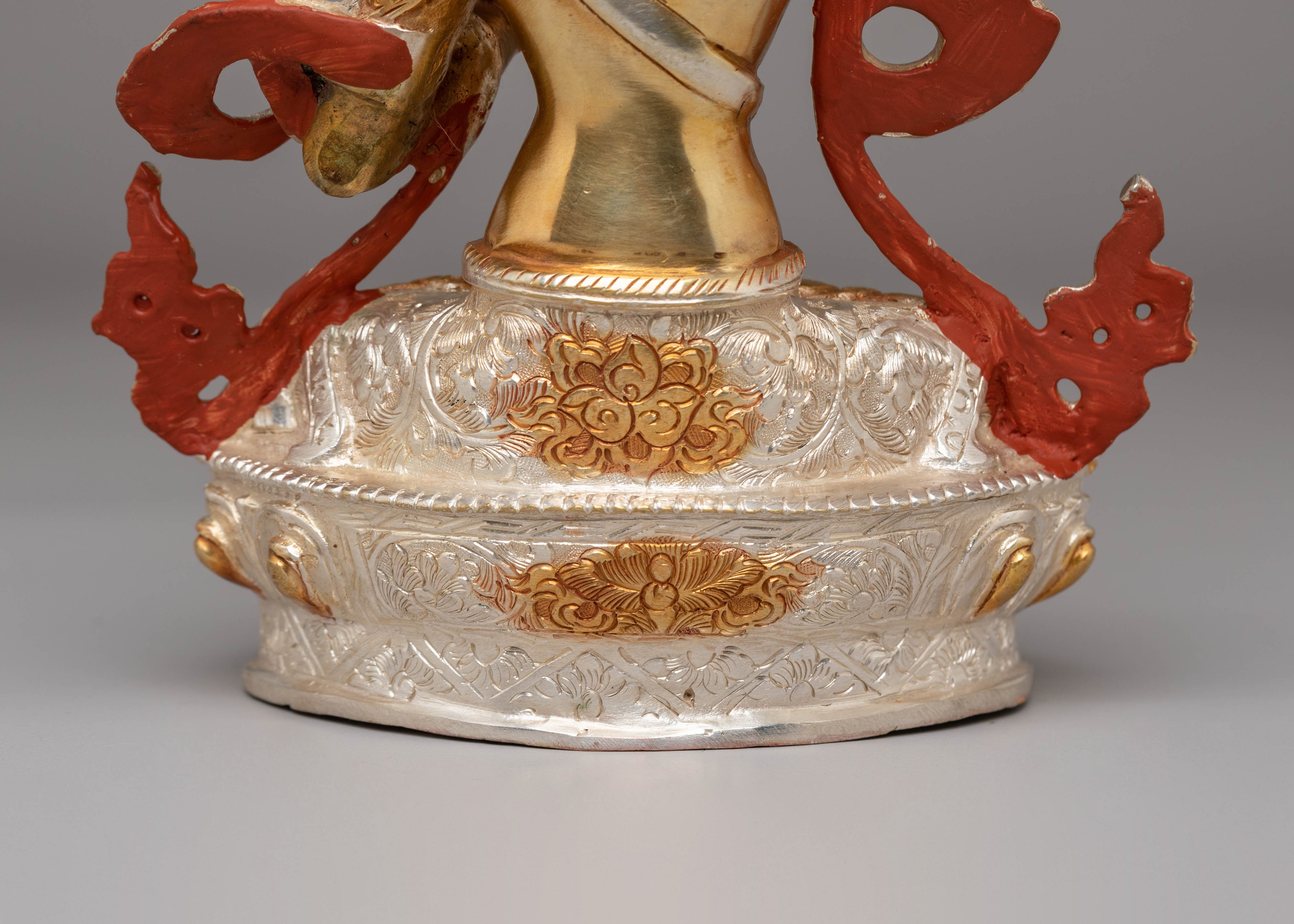 Statue of Manjushri Bodhisattva | Gold Plated Copper for Wisdom and Enlightenment