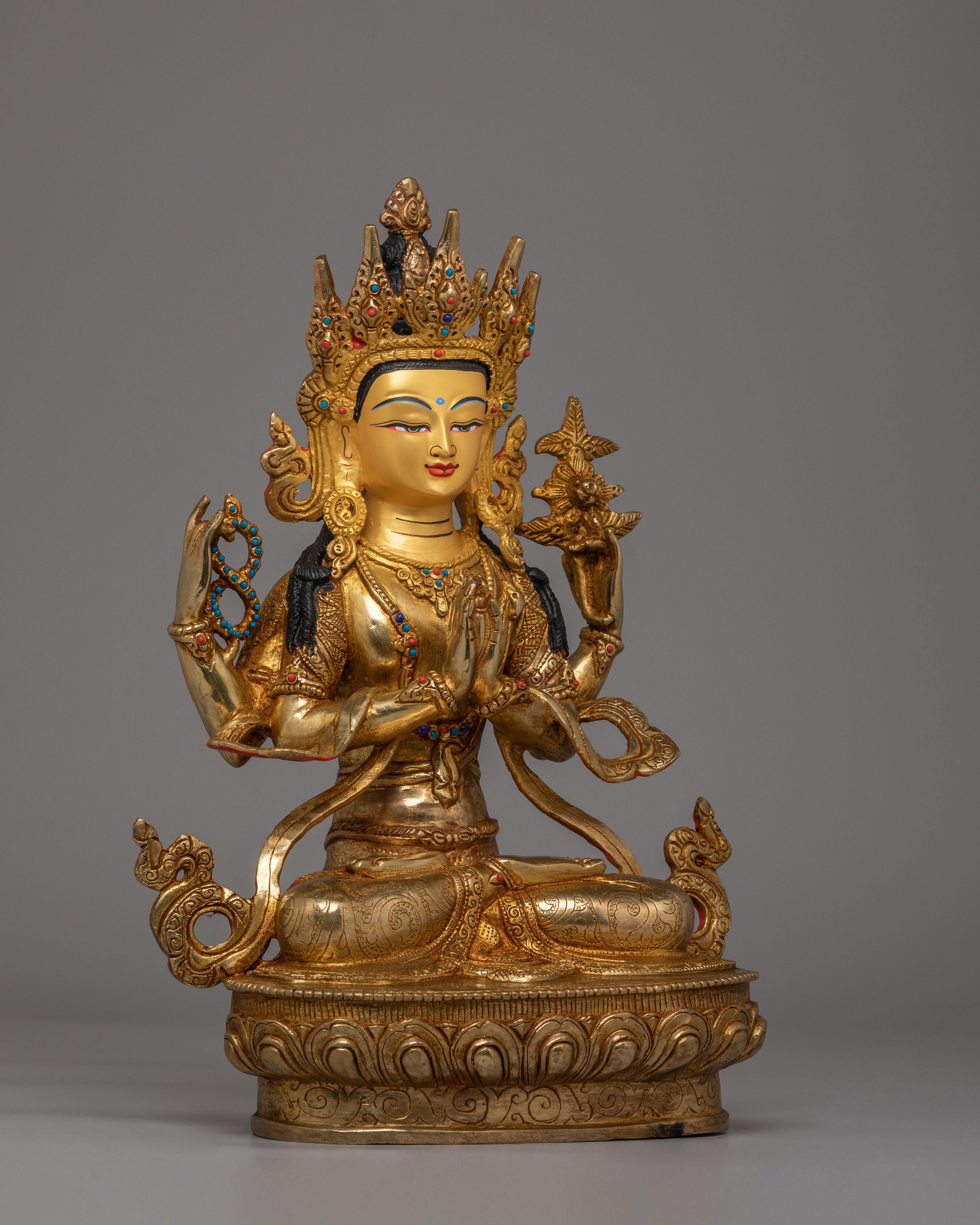Handcrafted Avalokiteshvara Sculpture | Bodhisattva of Compassion