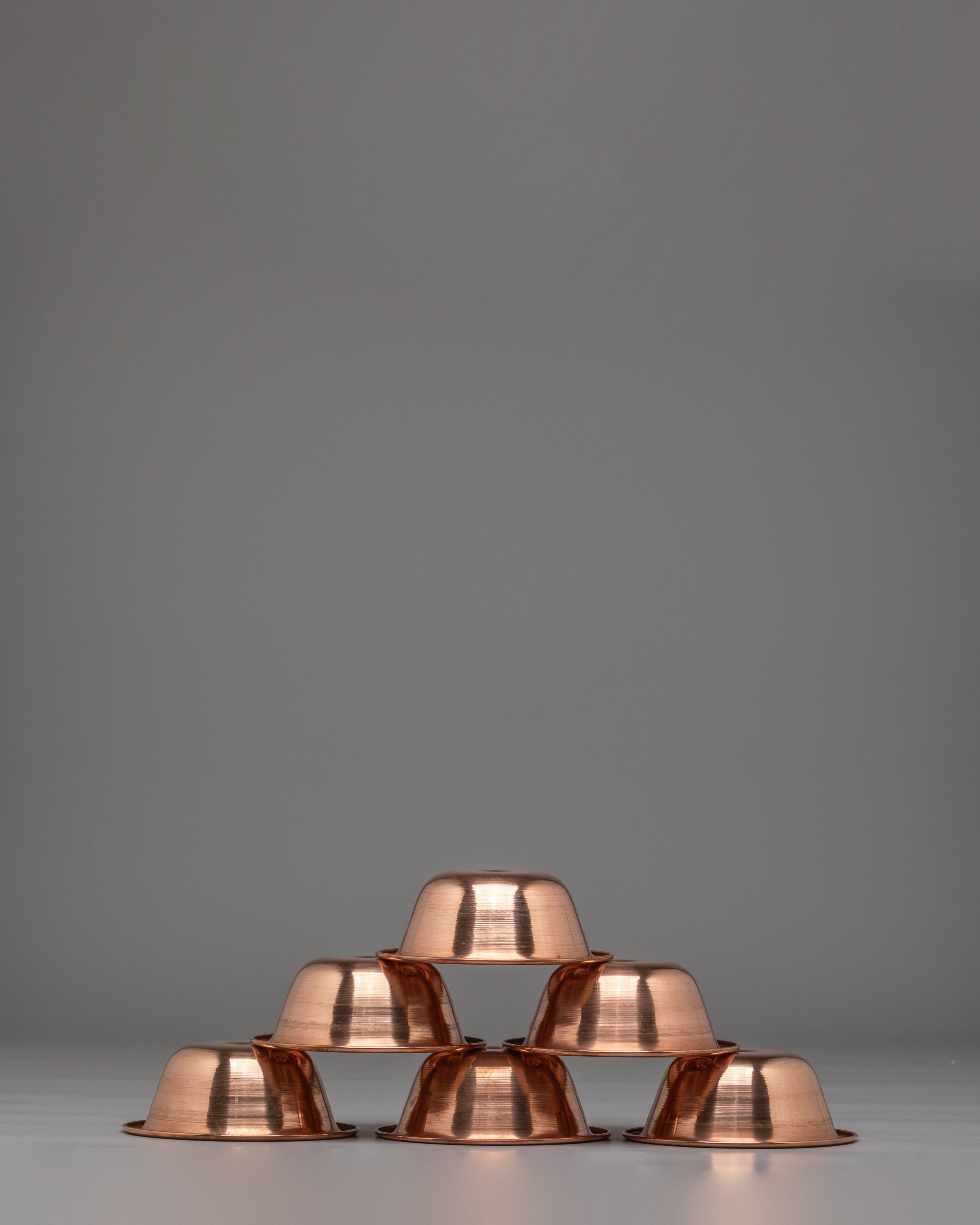 Buddhist Altar Offering Bowl Set | Tibetan Ritual Bowls for Meditation & Prayer