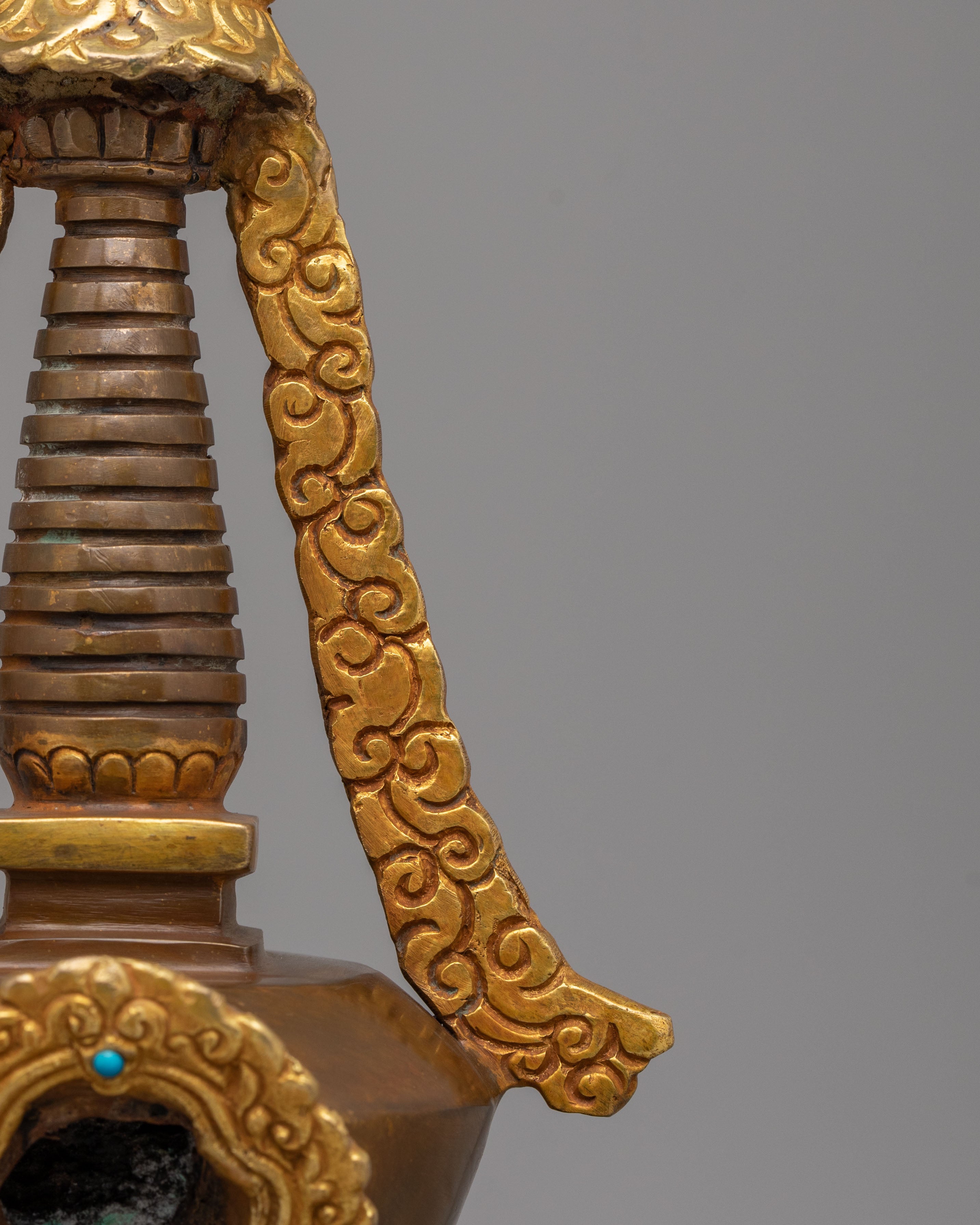 Handcrafted Lotus Blossom Stupa | Sacred Buddhist Decor