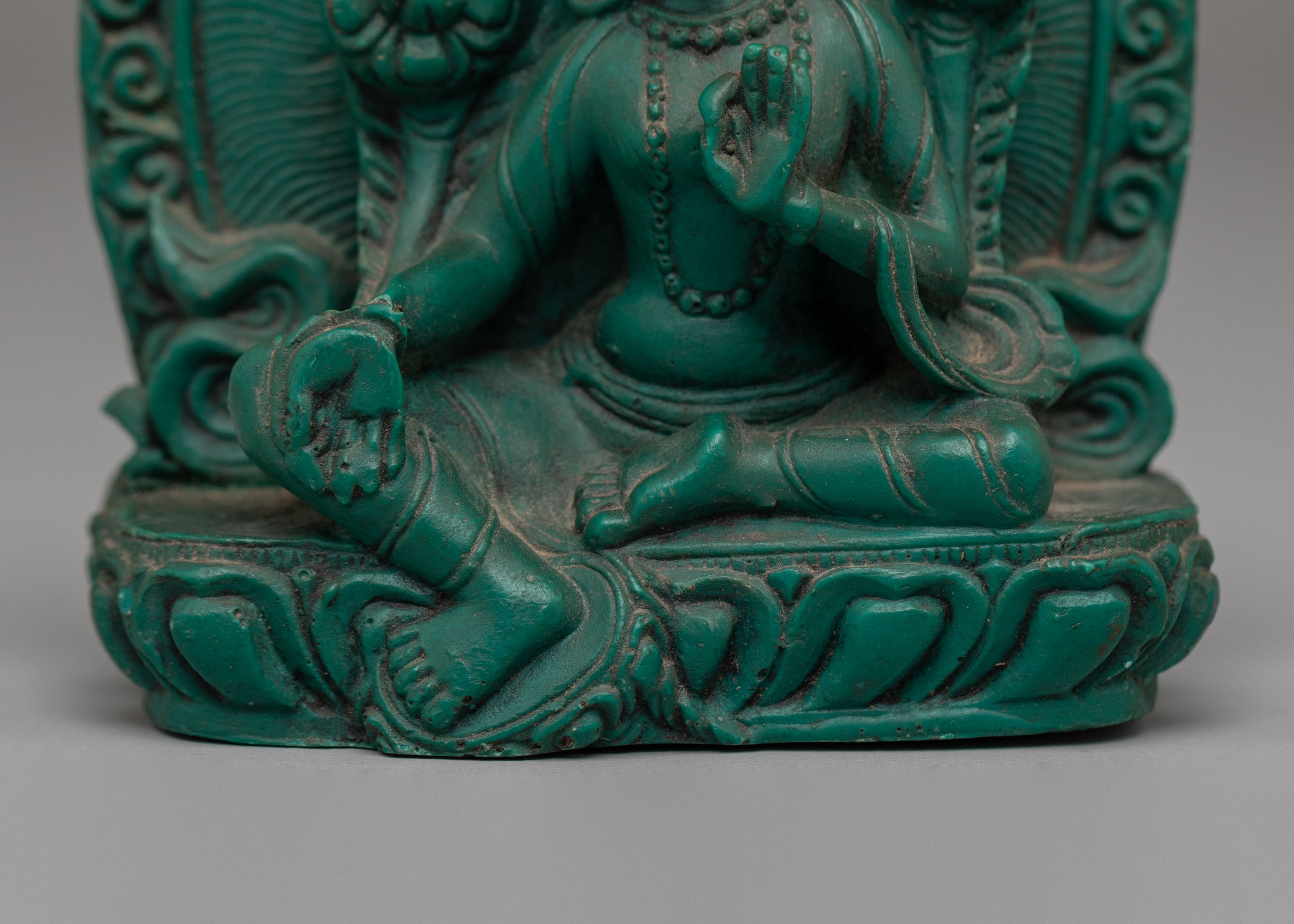 Spiritual Green Tara Sacred Sculpture | Himalayan Artwork for Meditation & Blessings