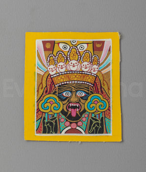 Buddhist Zashi Lhamo Locket of Thangka