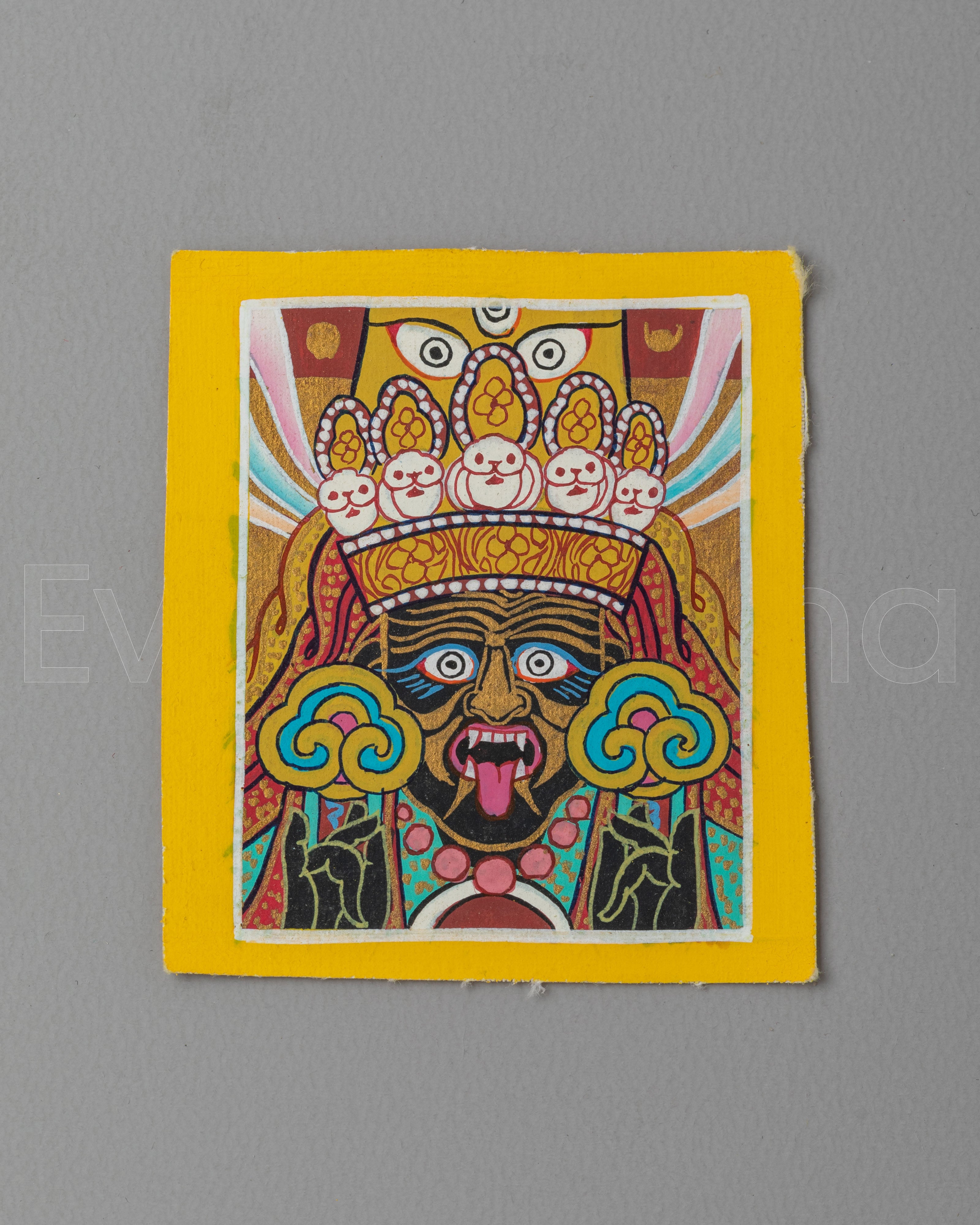 Buddhist Zashi Lhamo Locket of Thangka