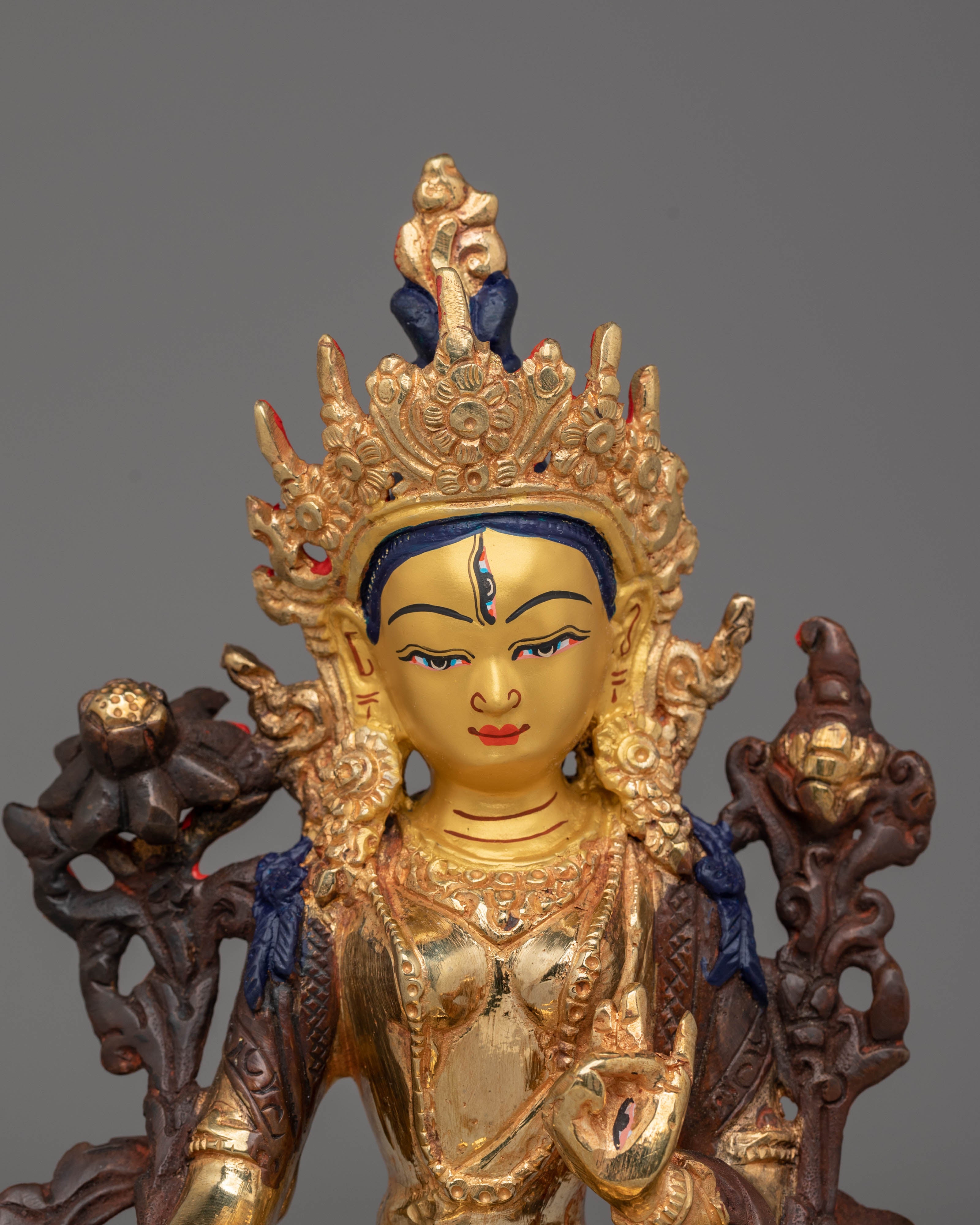 White Tara Handcrafted Tibetan Statue | Spiritual Decor for Meditation