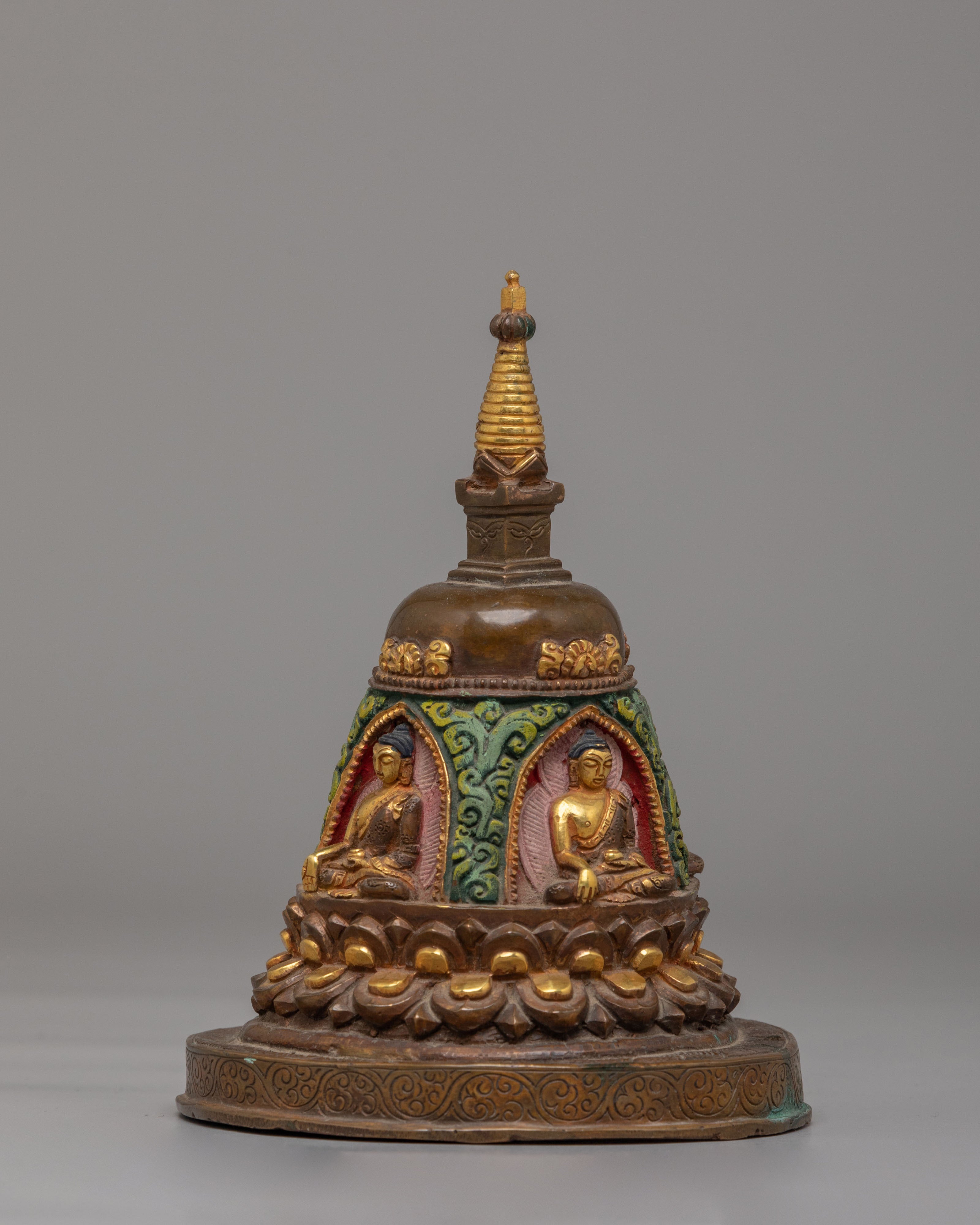 Ritual Stupa With Buddha Deities | Symbol Of Peace And Enlightenment
