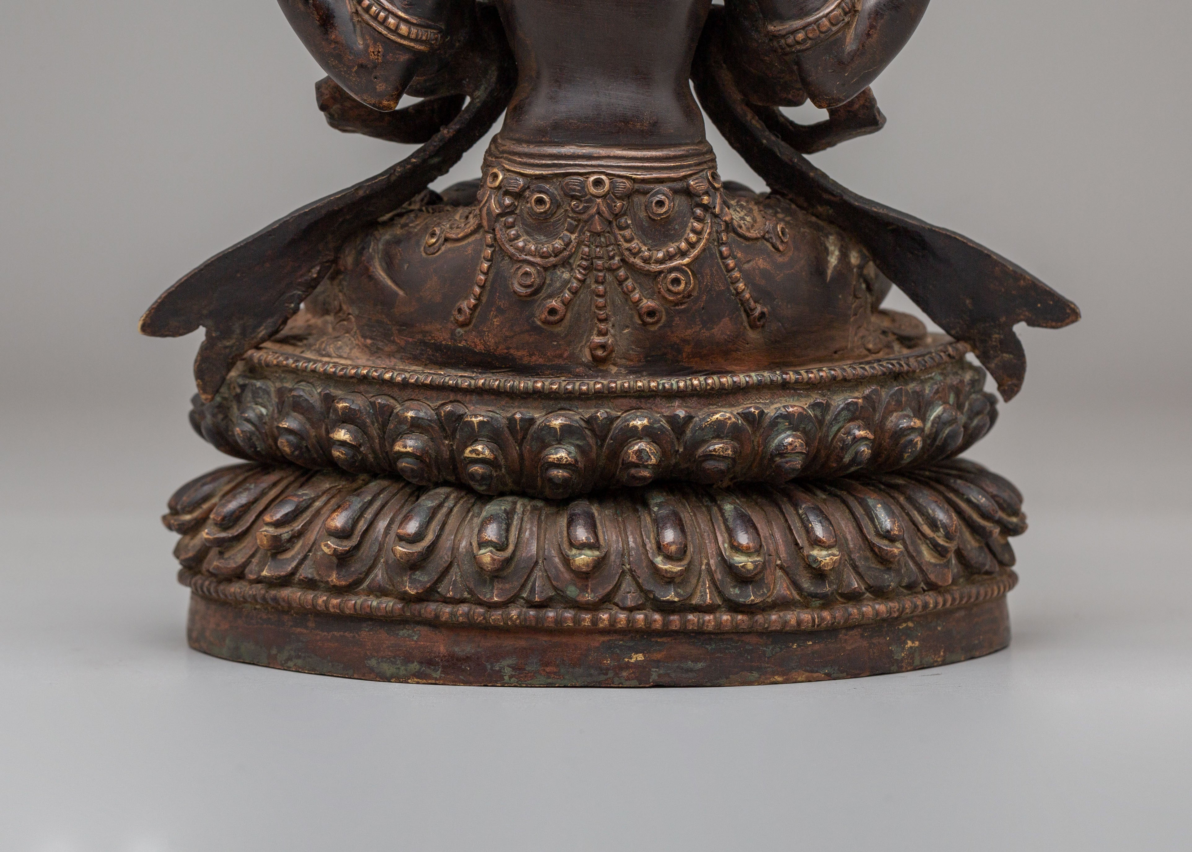 Handmade Buddhist Chenrezig Sculpture | Tibetan Avalokiteshvara Artwork
