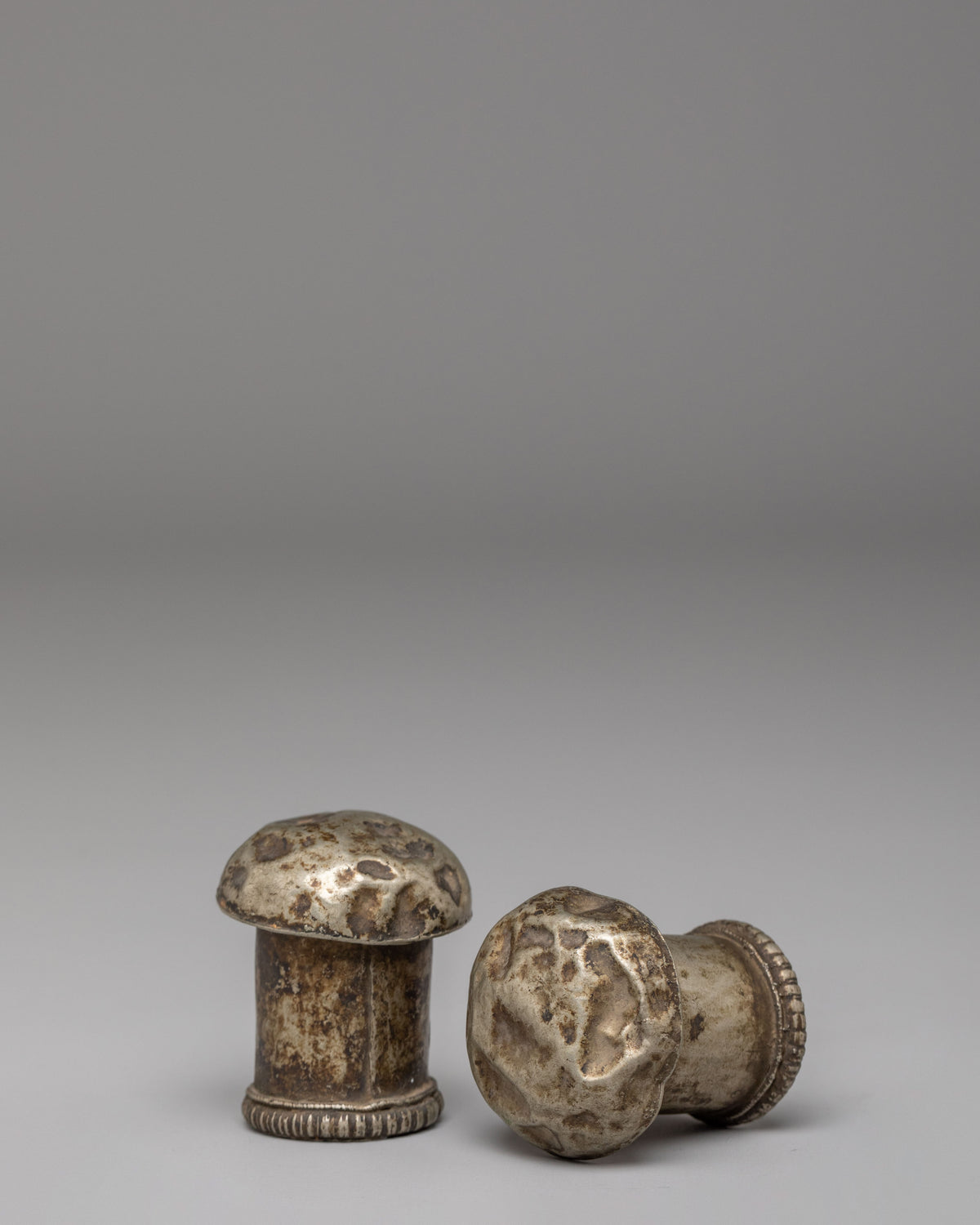 Decorative Brocade Stick Cap | Antique Bronze Thangka Holder Accessories