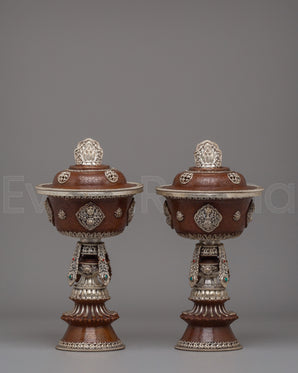 Buddhist Ritual Butter Lamp Set