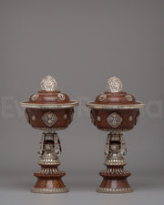 Buddhist Ritual Butter Lamp Set