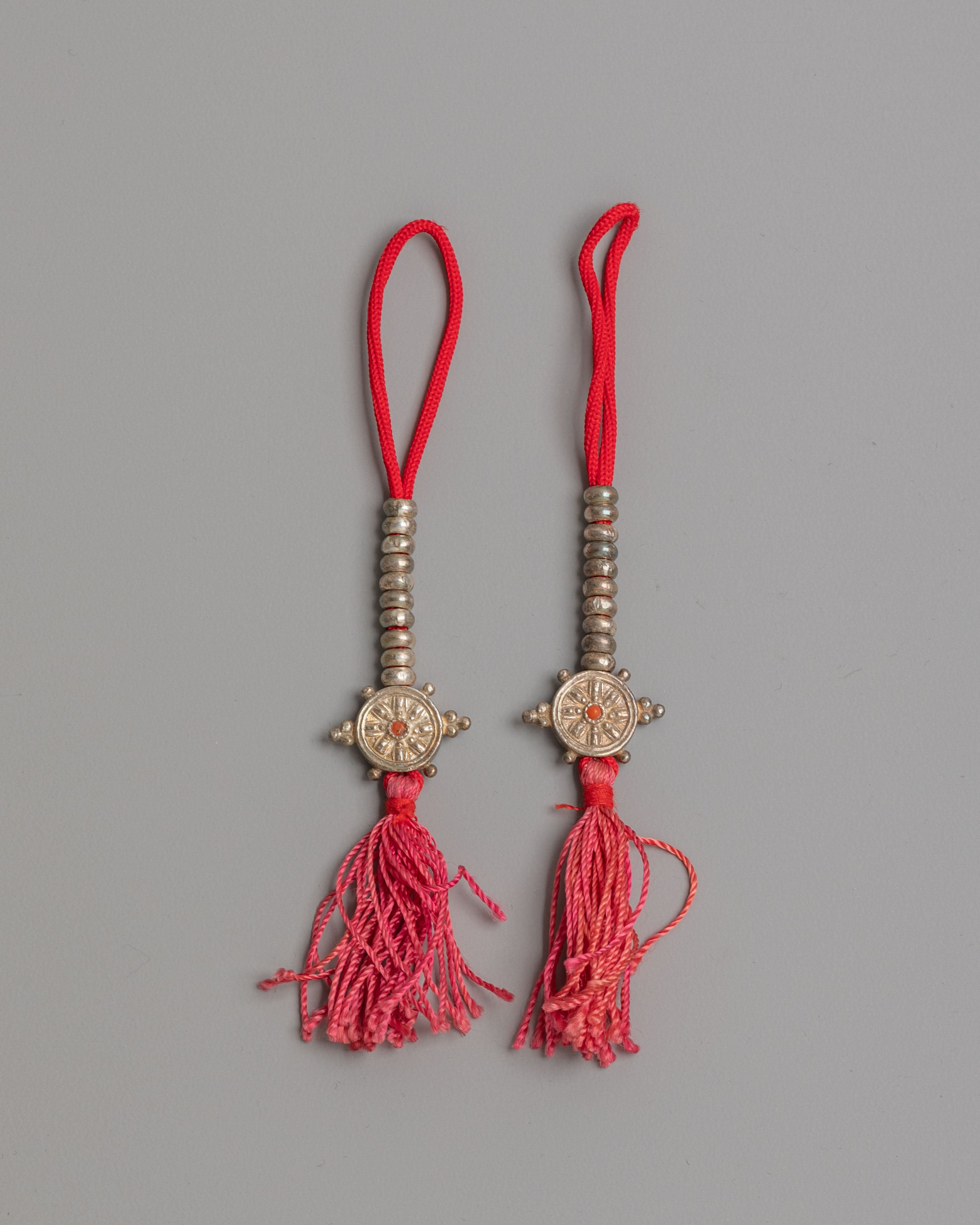 Handcrafted Altar Chupsel | Silver Mala Counter for Tibetan Mantra Practice