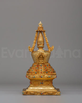 Handmade Lotus Blossom Stupa