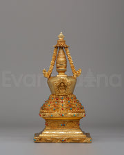 Handmade Lotus Blossom Stupa