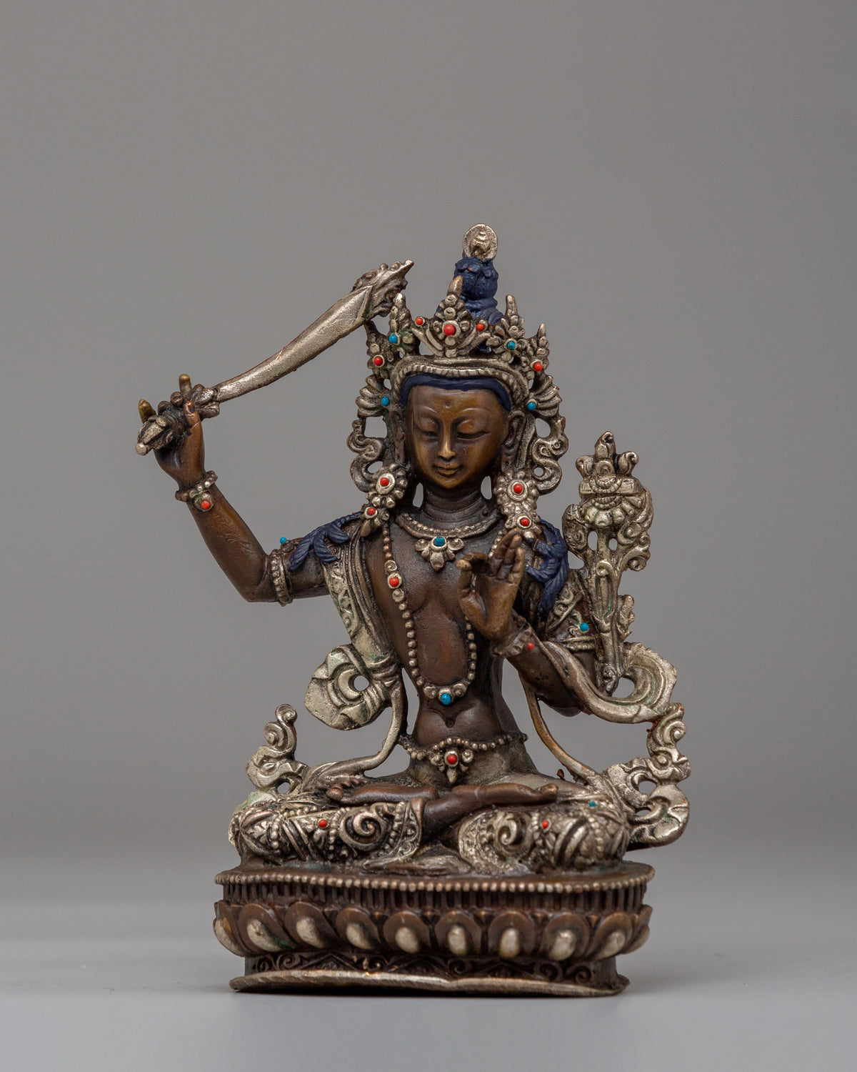 Tibetan Manjushri Sword of Wisdom Statue | Symbol of Enlightenment