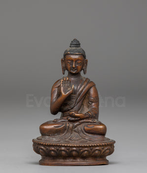 Handcrafted Oxidized Statue of Amogasiddhi
