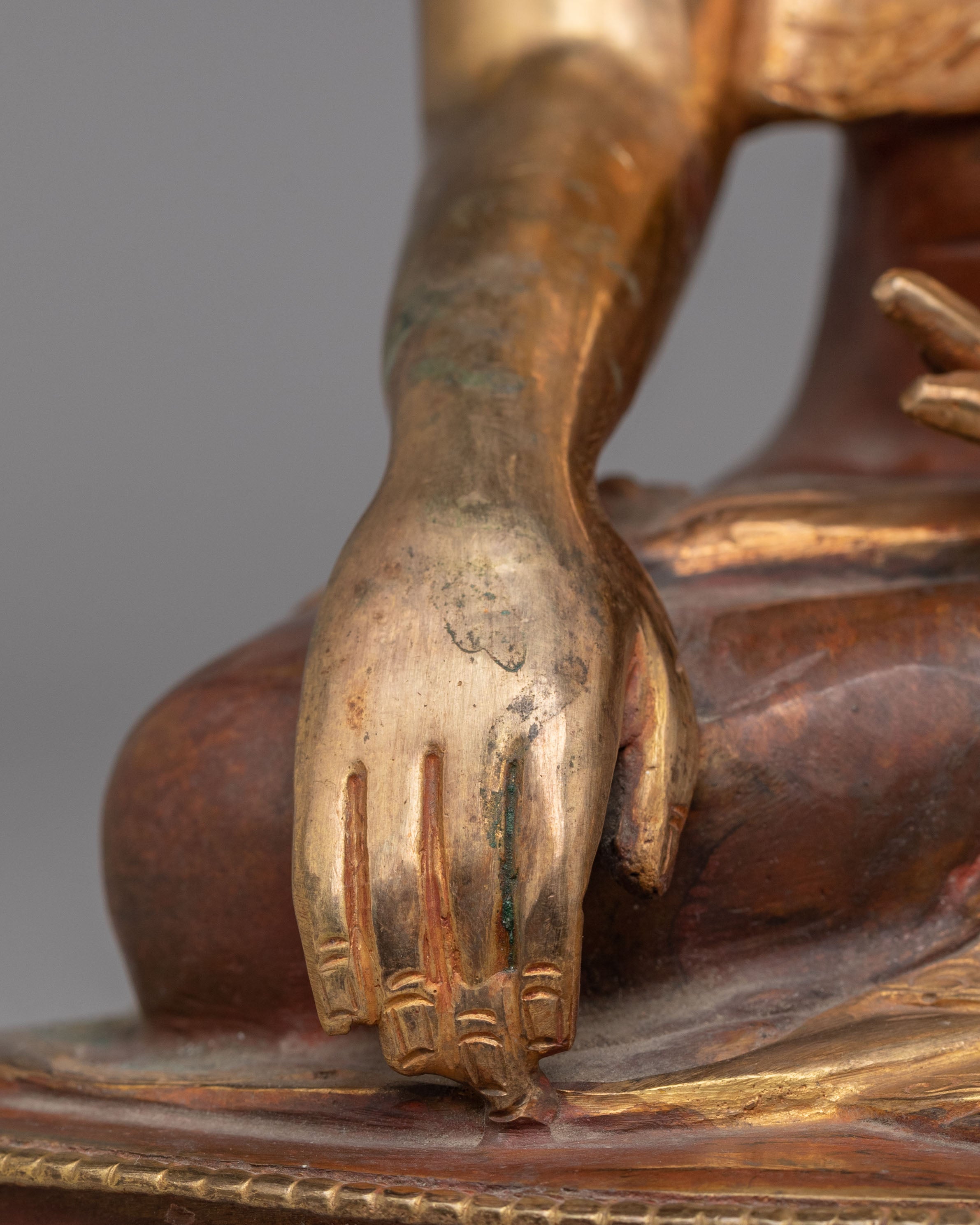 24K Gold Plated Shakyamuni Buddha Statue | Himalayan Buddhist Art