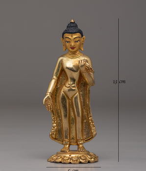 Handcrafted Copper Dipankara Statue | Sacred Tibetan Buddha