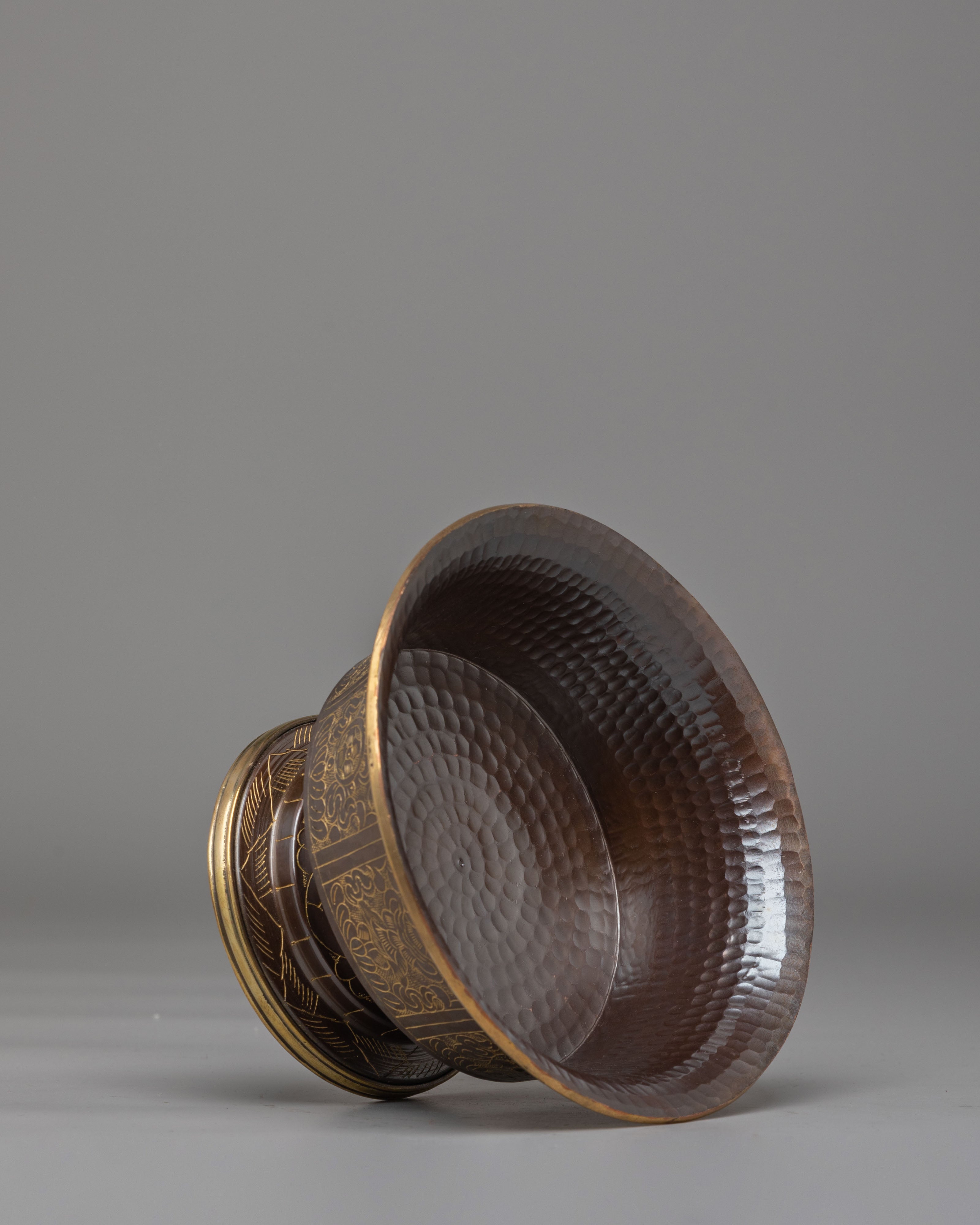 Tibetan Ritual Offering Bowl | Copper Buddhist Altar Bowl